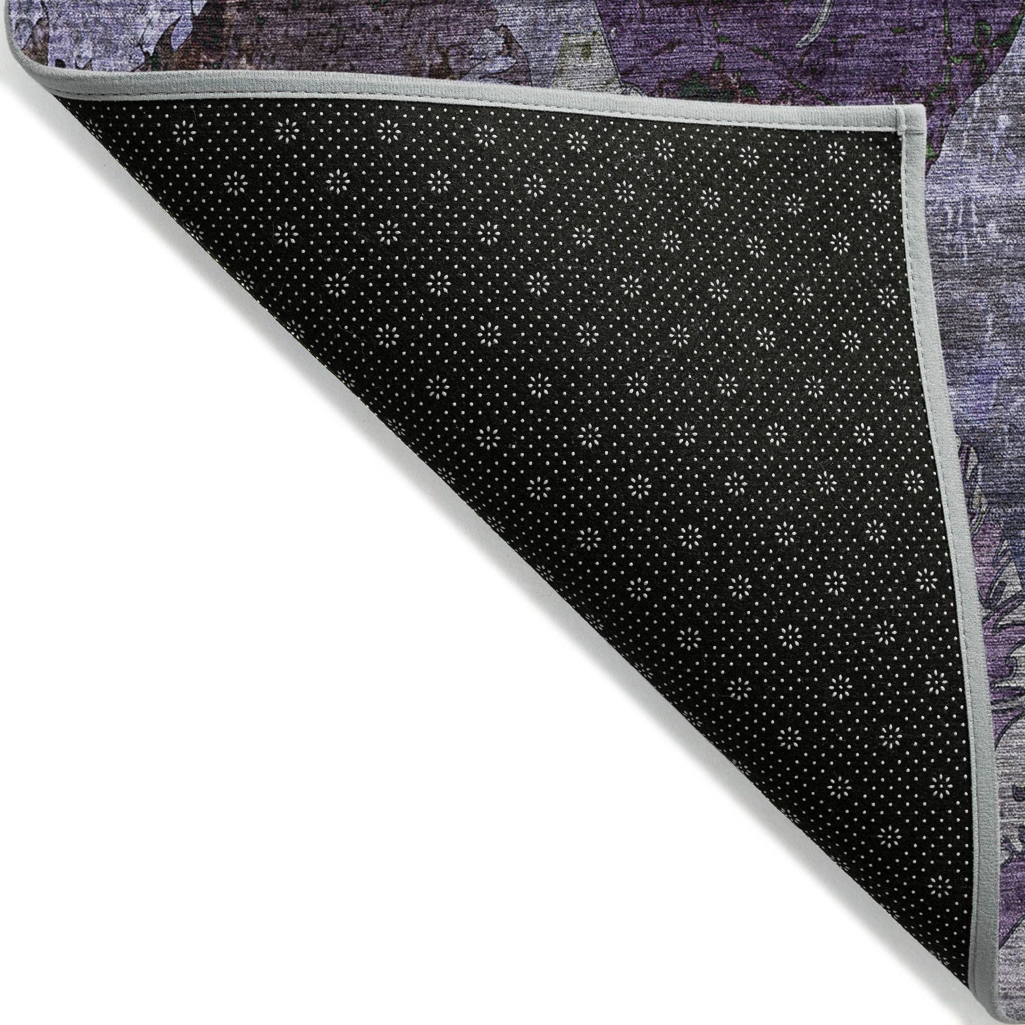 Machine Made ACN555 Purple Rugs