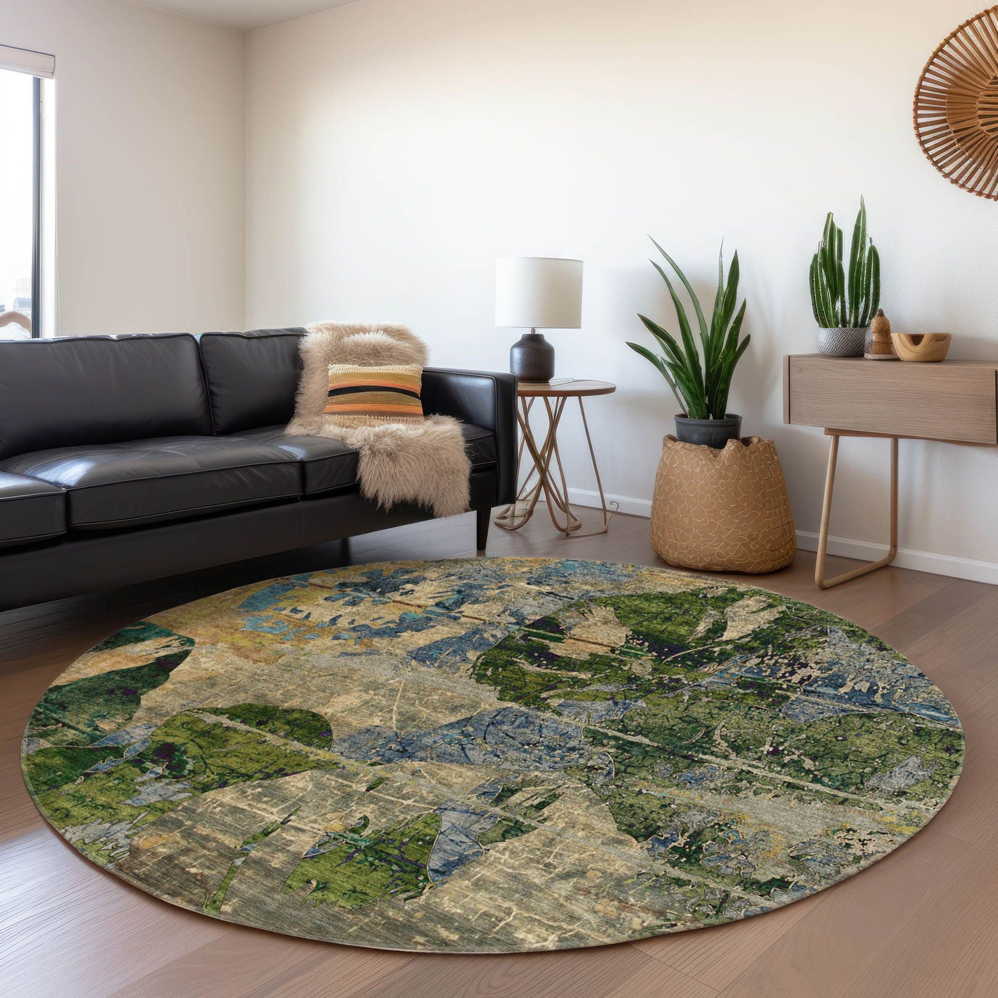 Machine Made ACN555 Taupe Brown Rugs