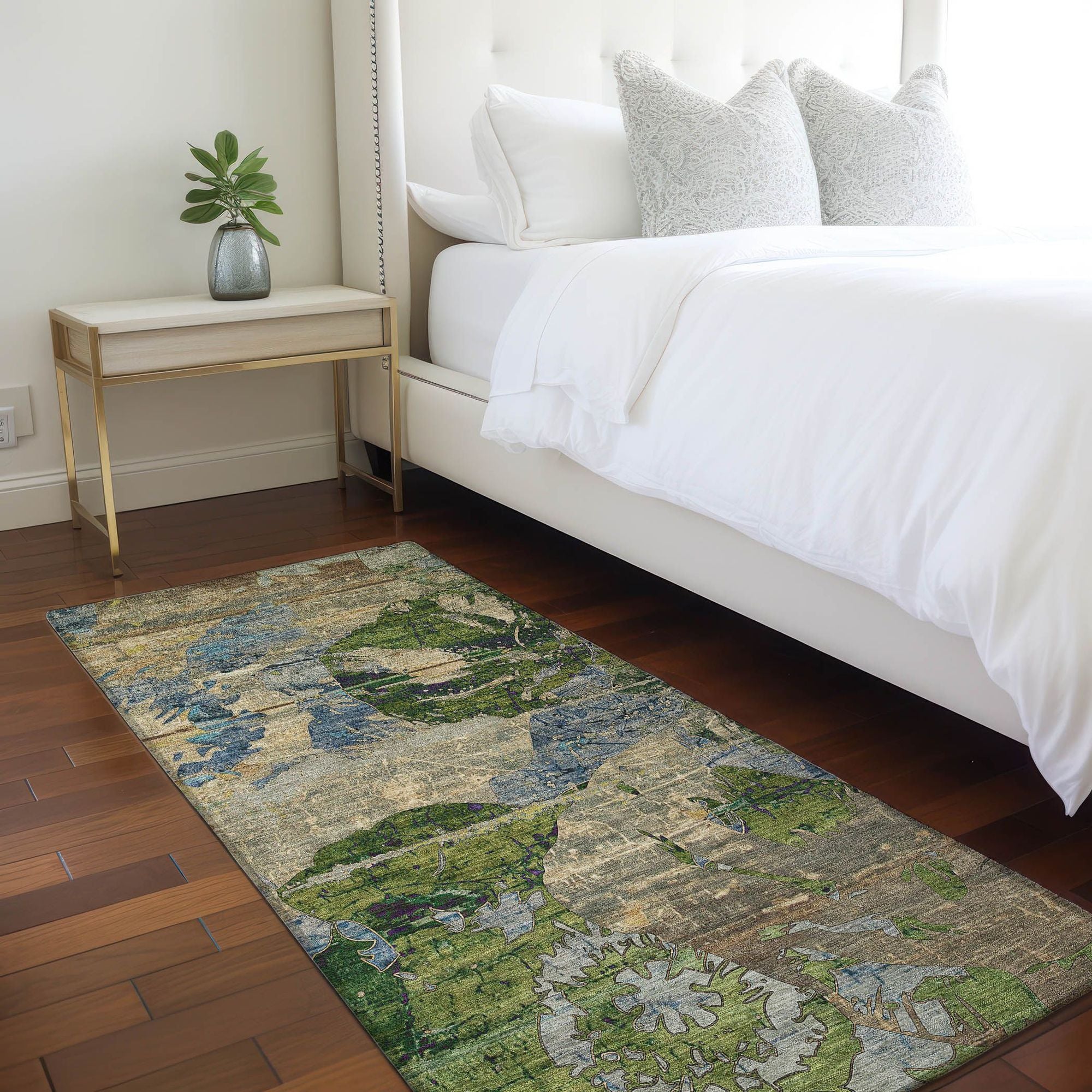 Machine Made ACN555 Taupe Brown Rugs