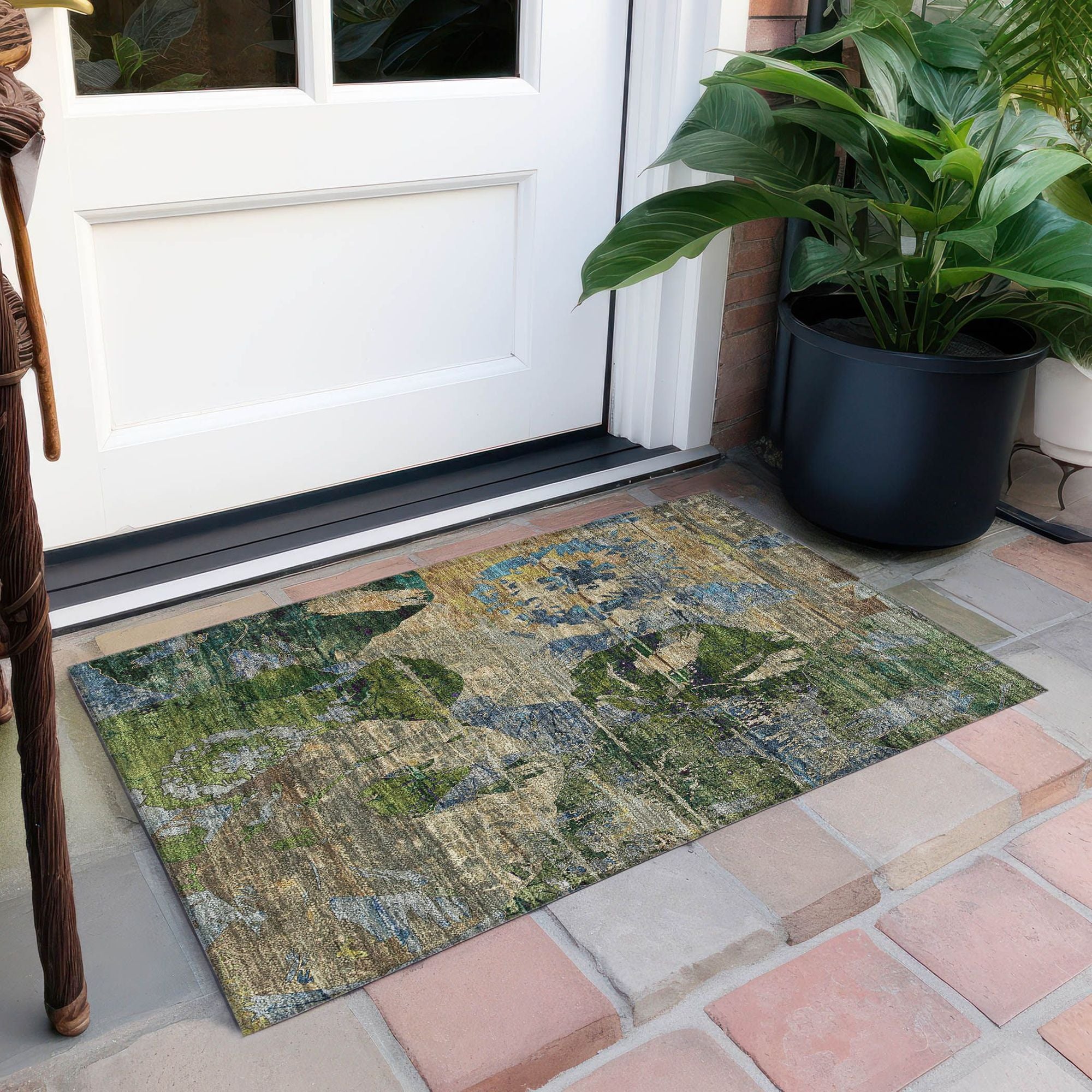 Machine Made ACN555 Taupe Brown Rugs