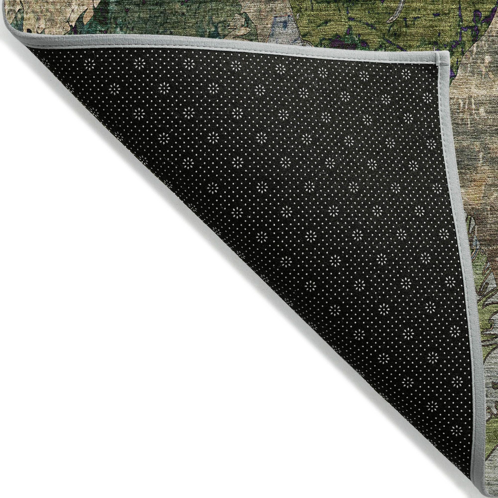Machine Made ACN555 Taupe Brown Rugs