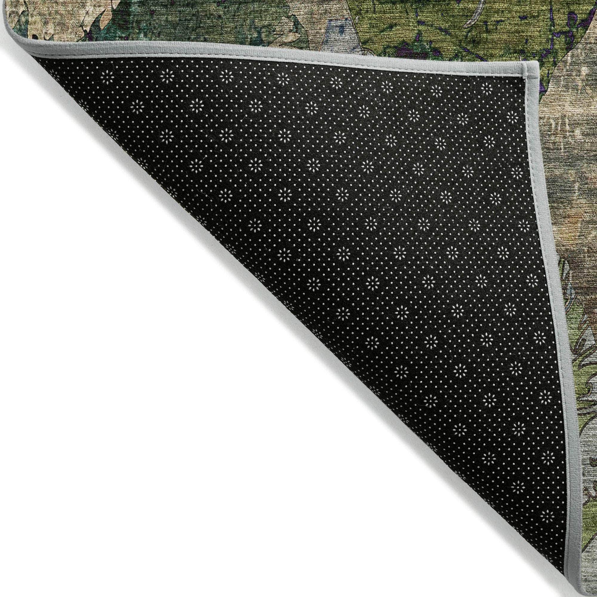 Machine Made ACN555 Taupe Brown Rugs