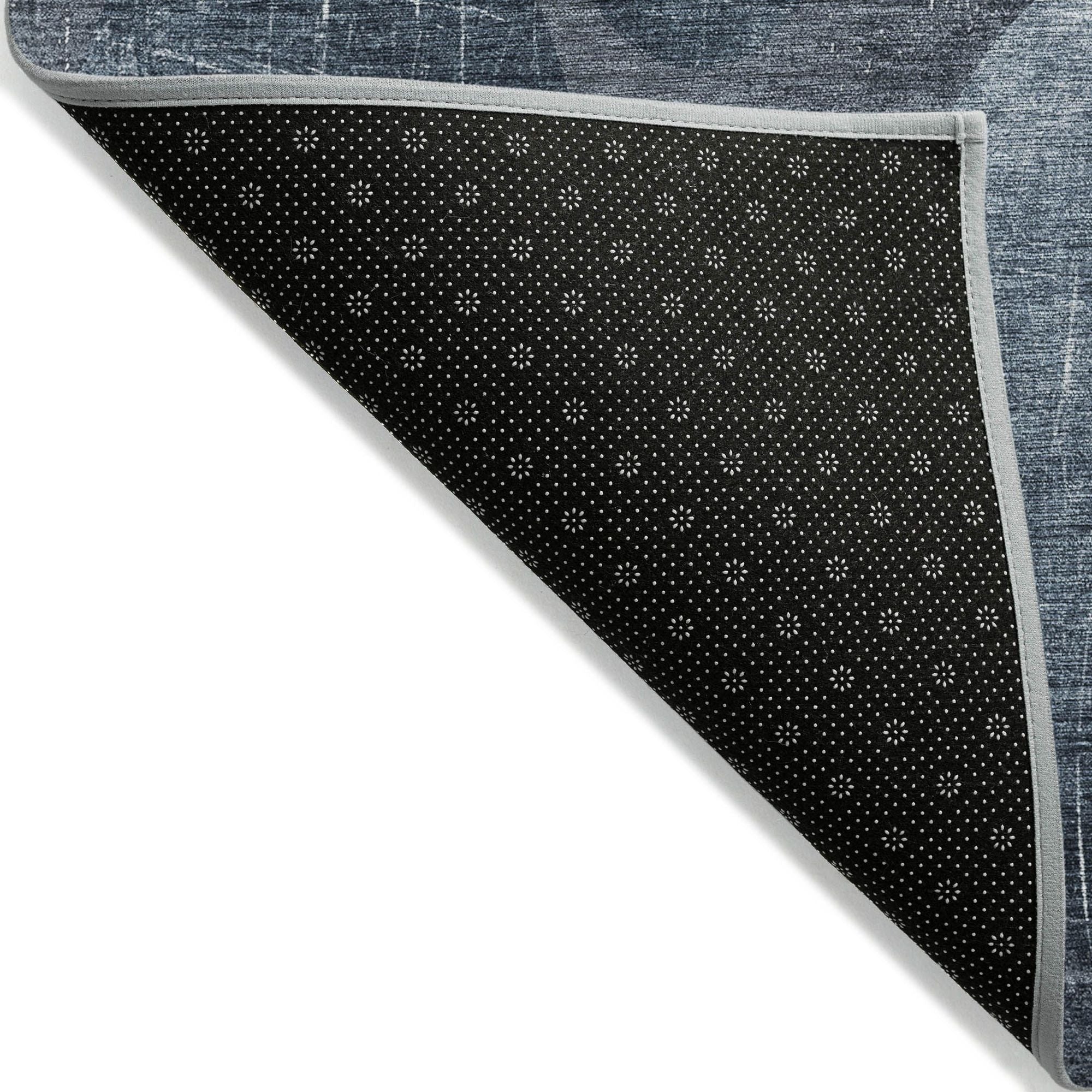 Machine Made ACN556 Blue Rugs