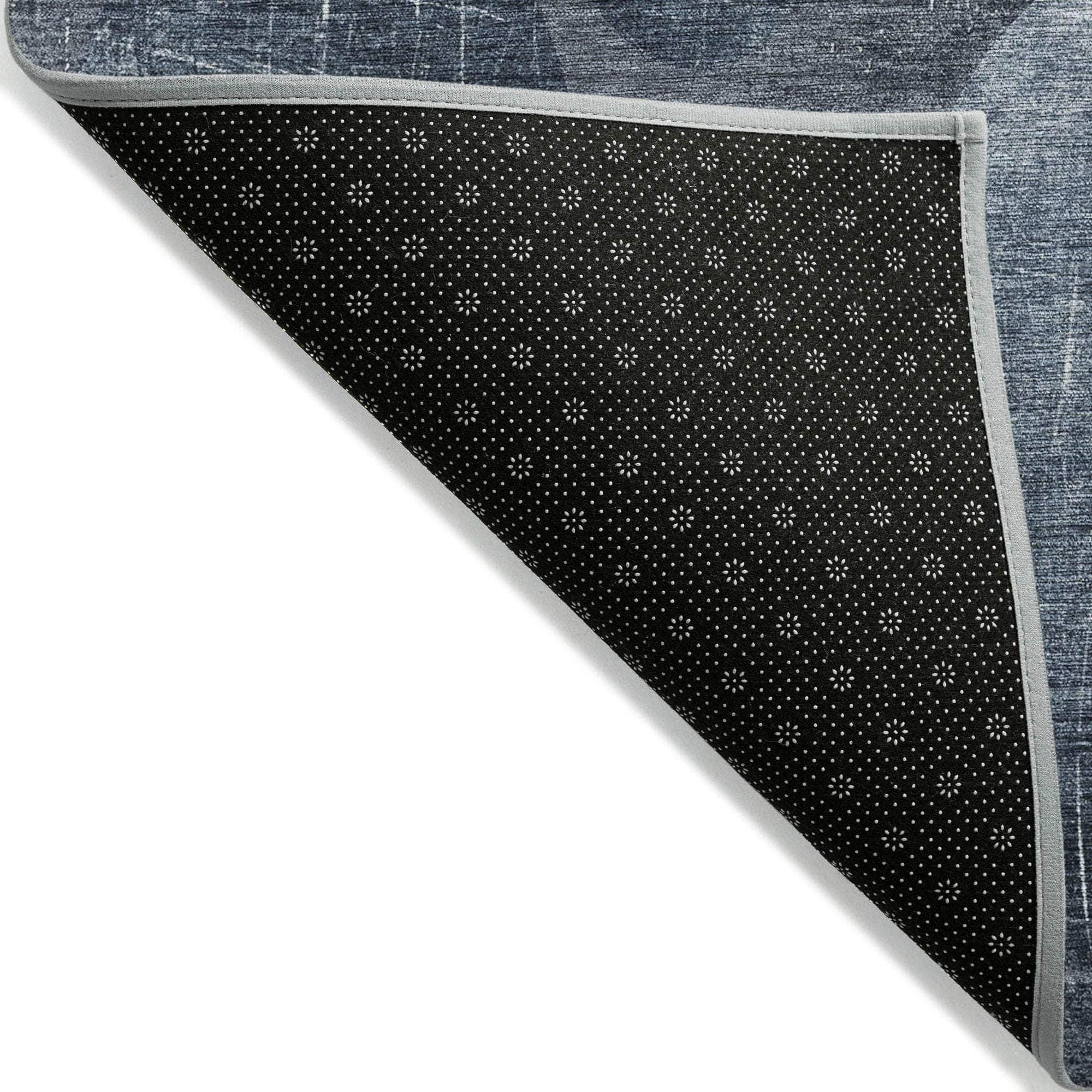 Machine Made ACN556 Blue Rugs