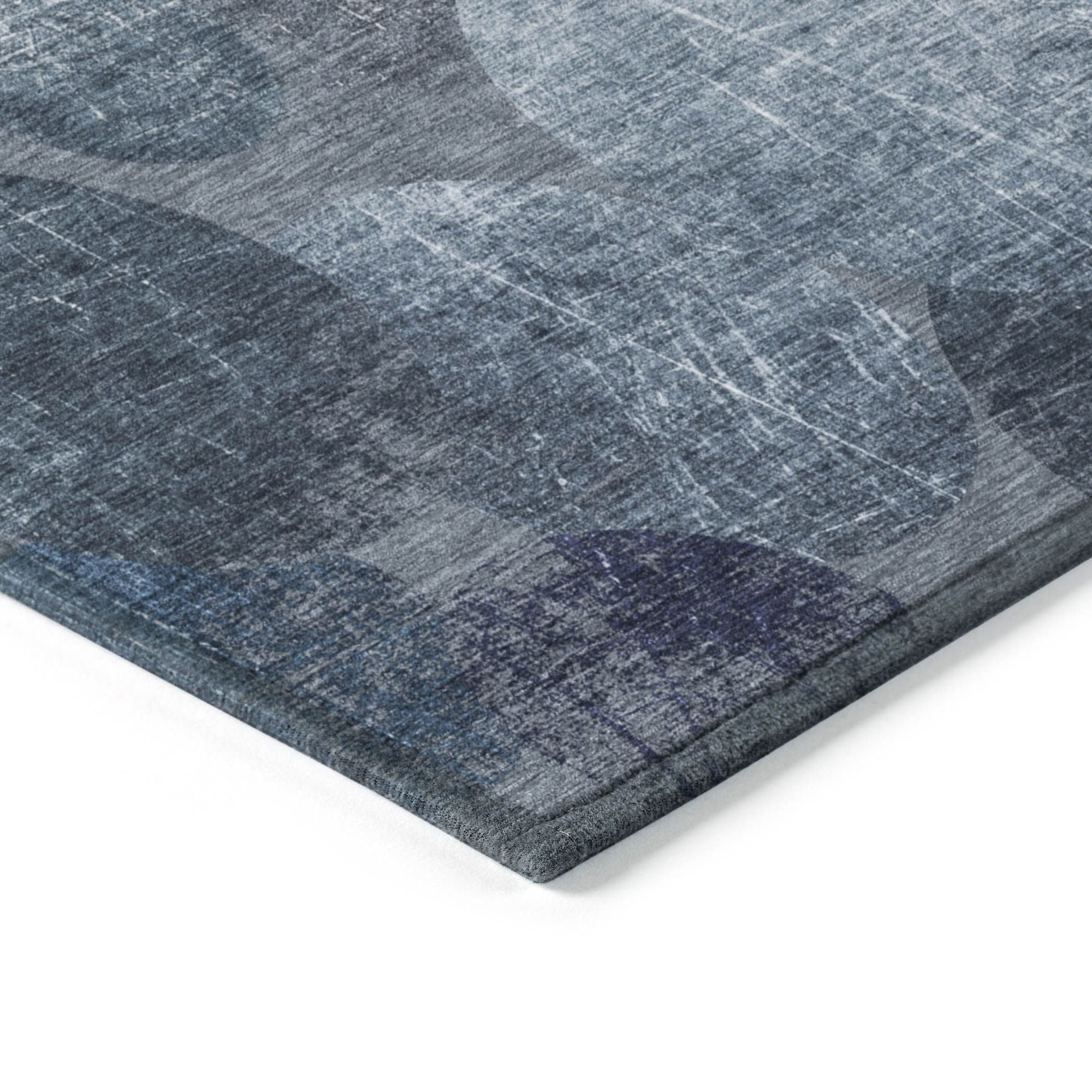Machine Made ACN556 Blue Rugs