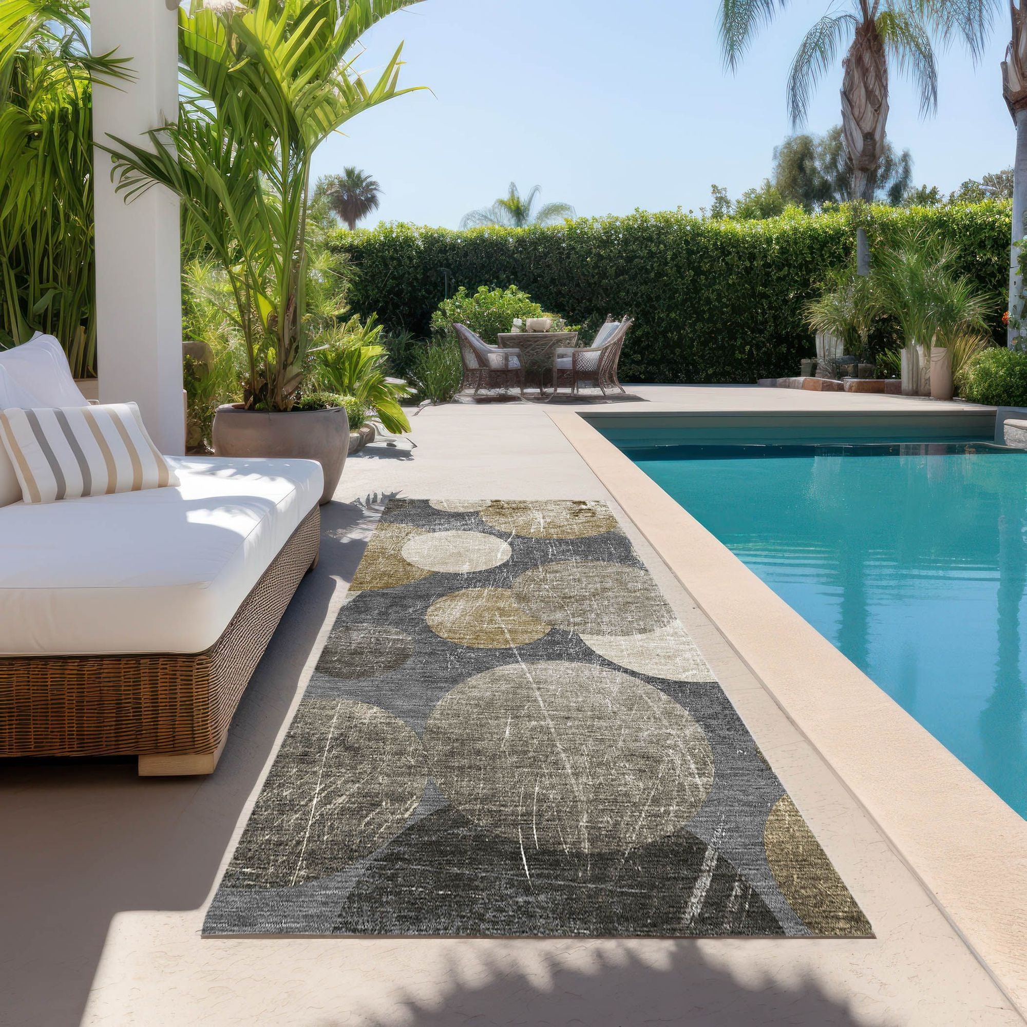 Machine Made ACN556 Brown Rugs