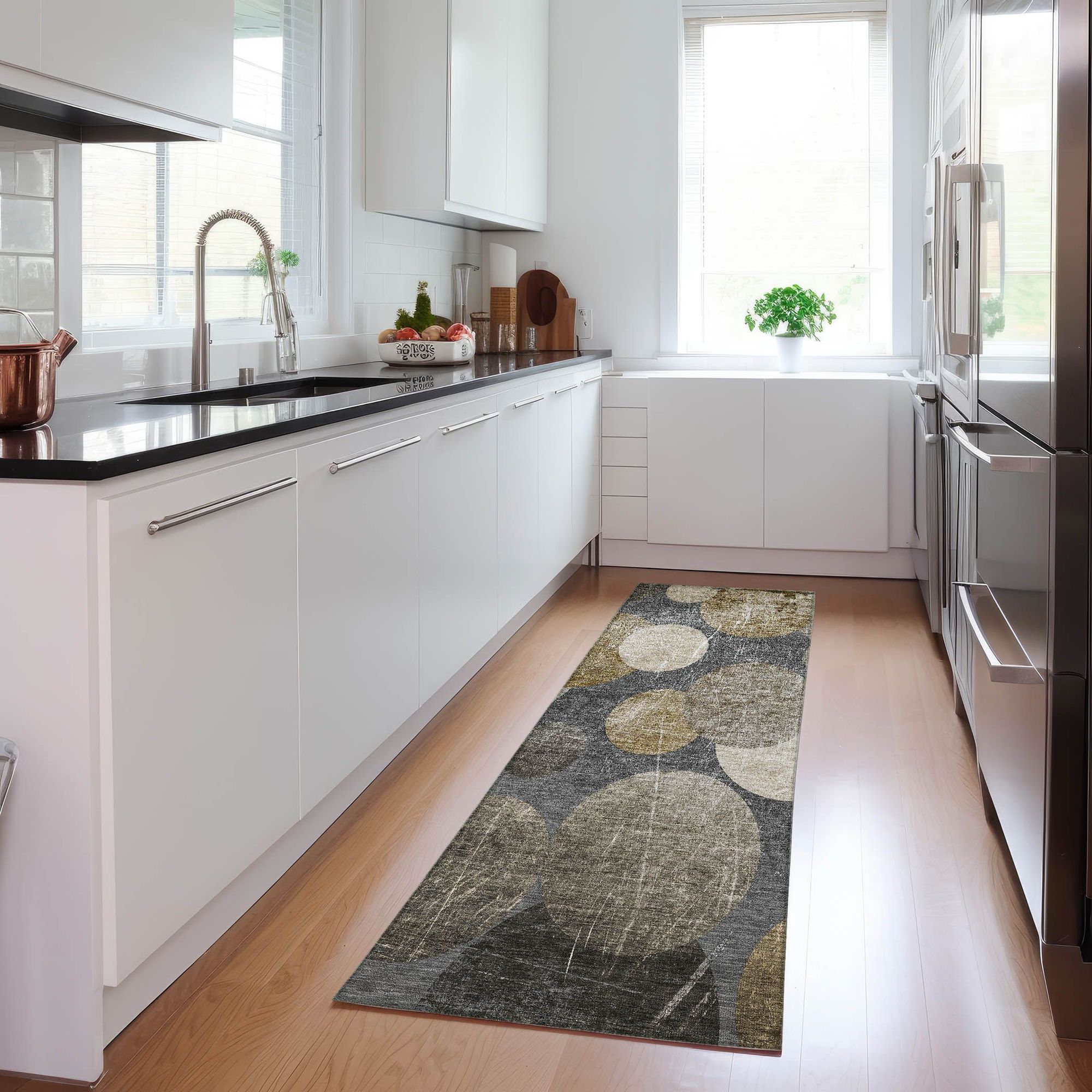 Machine Made ACN556 Brown Rugs