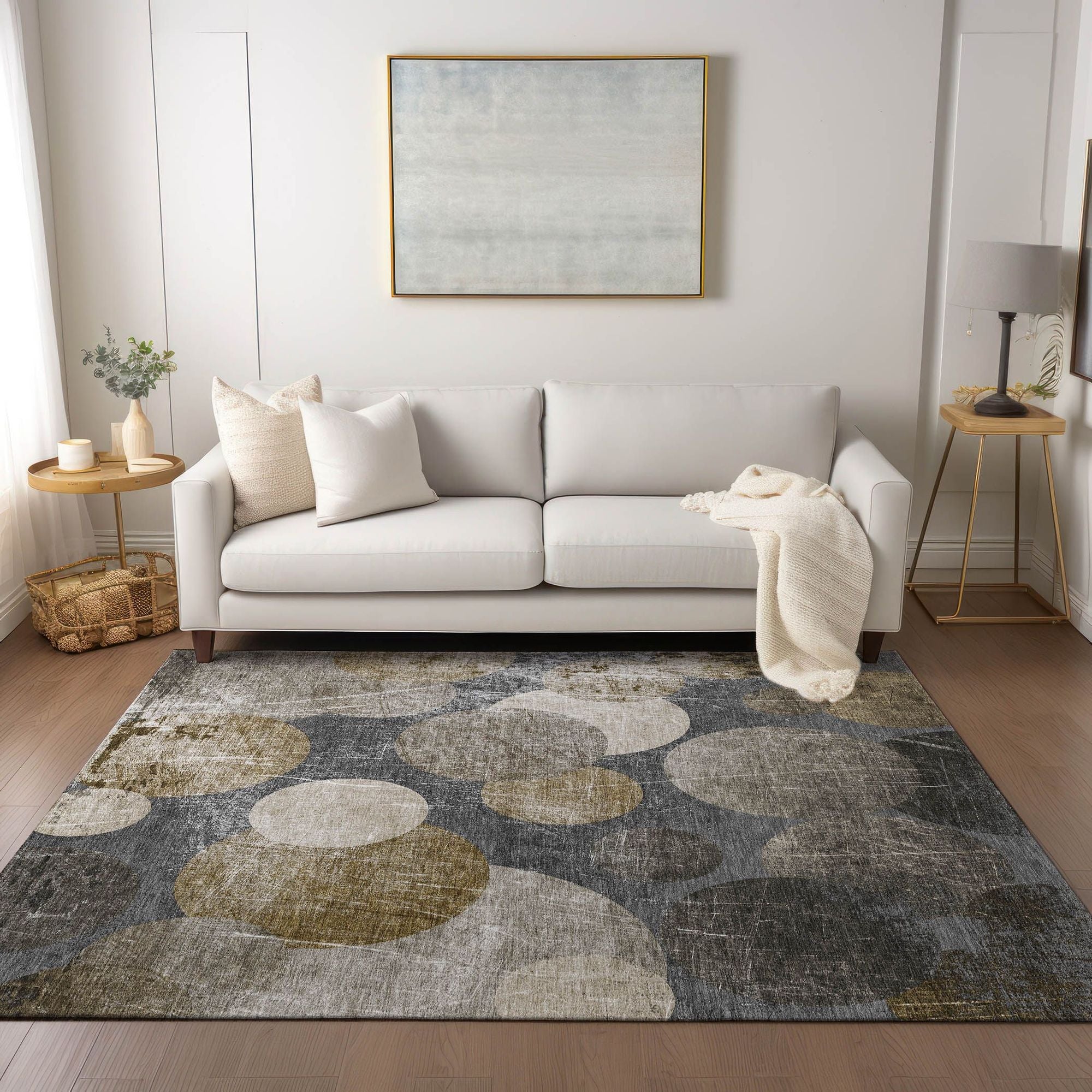 Machine Made ACN556 Brown Rugs