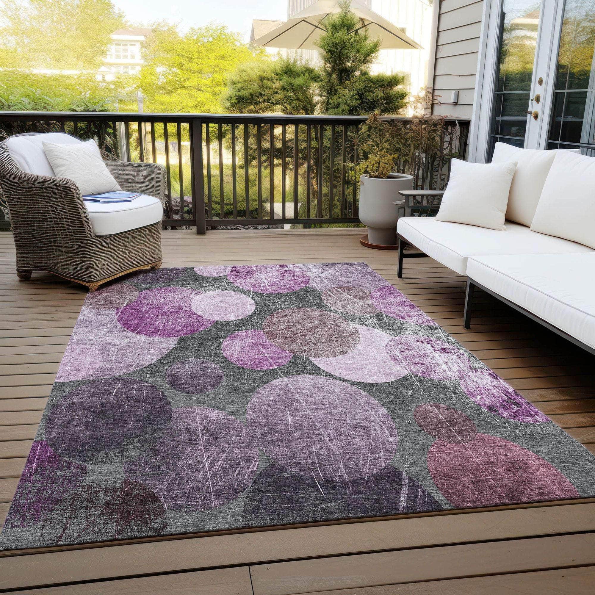 Machine Made ACN556 Garnet Red Rugs