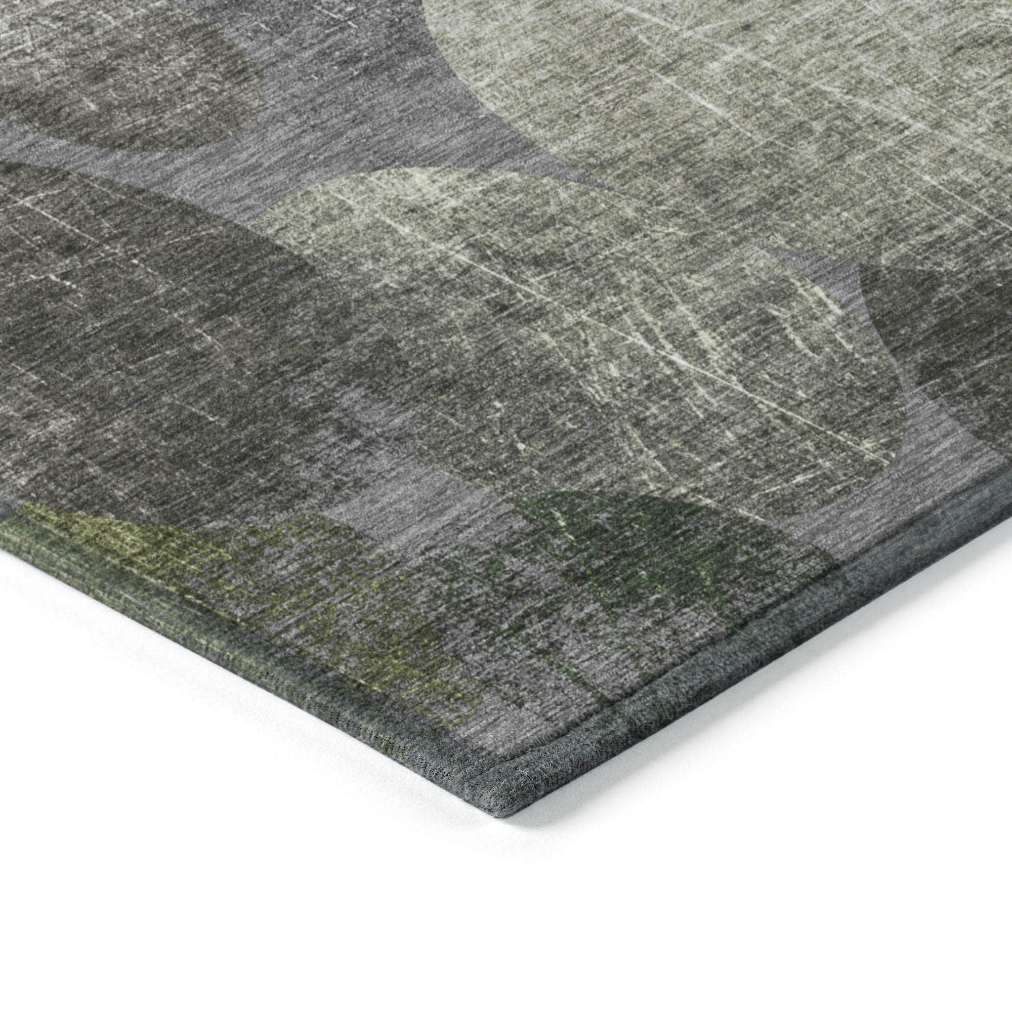 Machine Made ACN556 Green Rugs