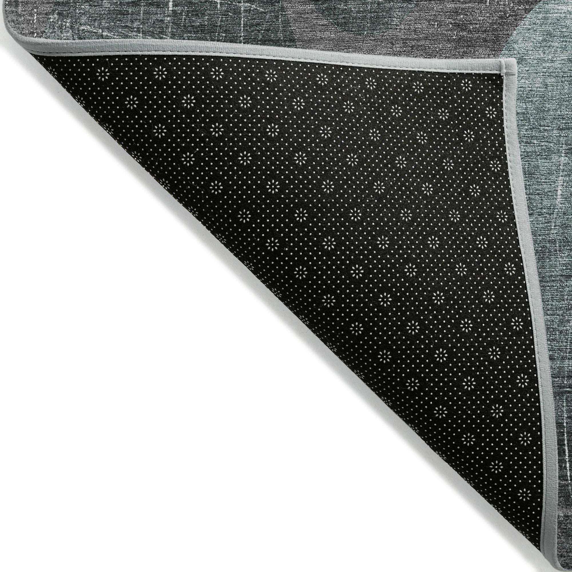 Machine Made ACN556 Teal Rugs