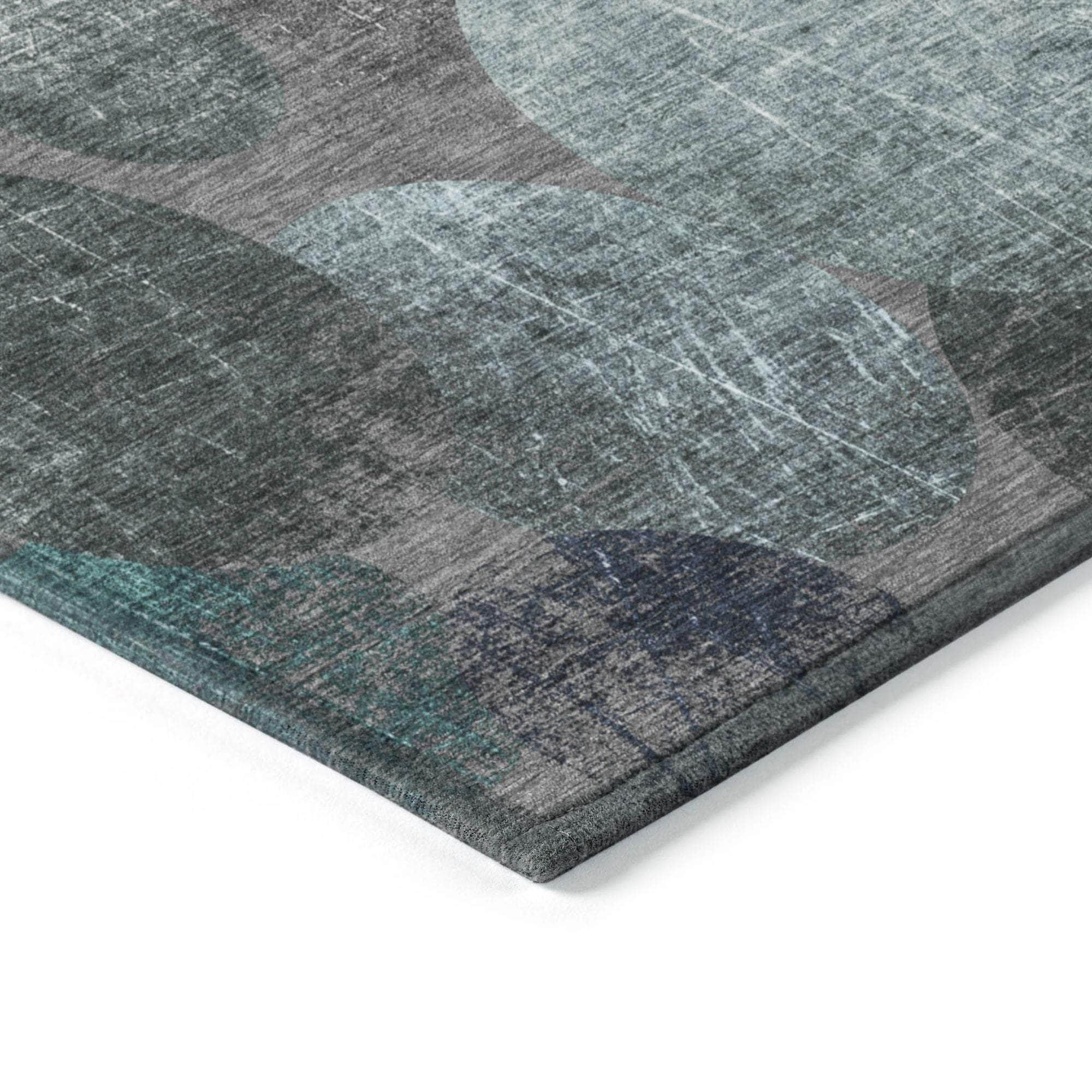 Machine Made ACN556 Teal Rugs