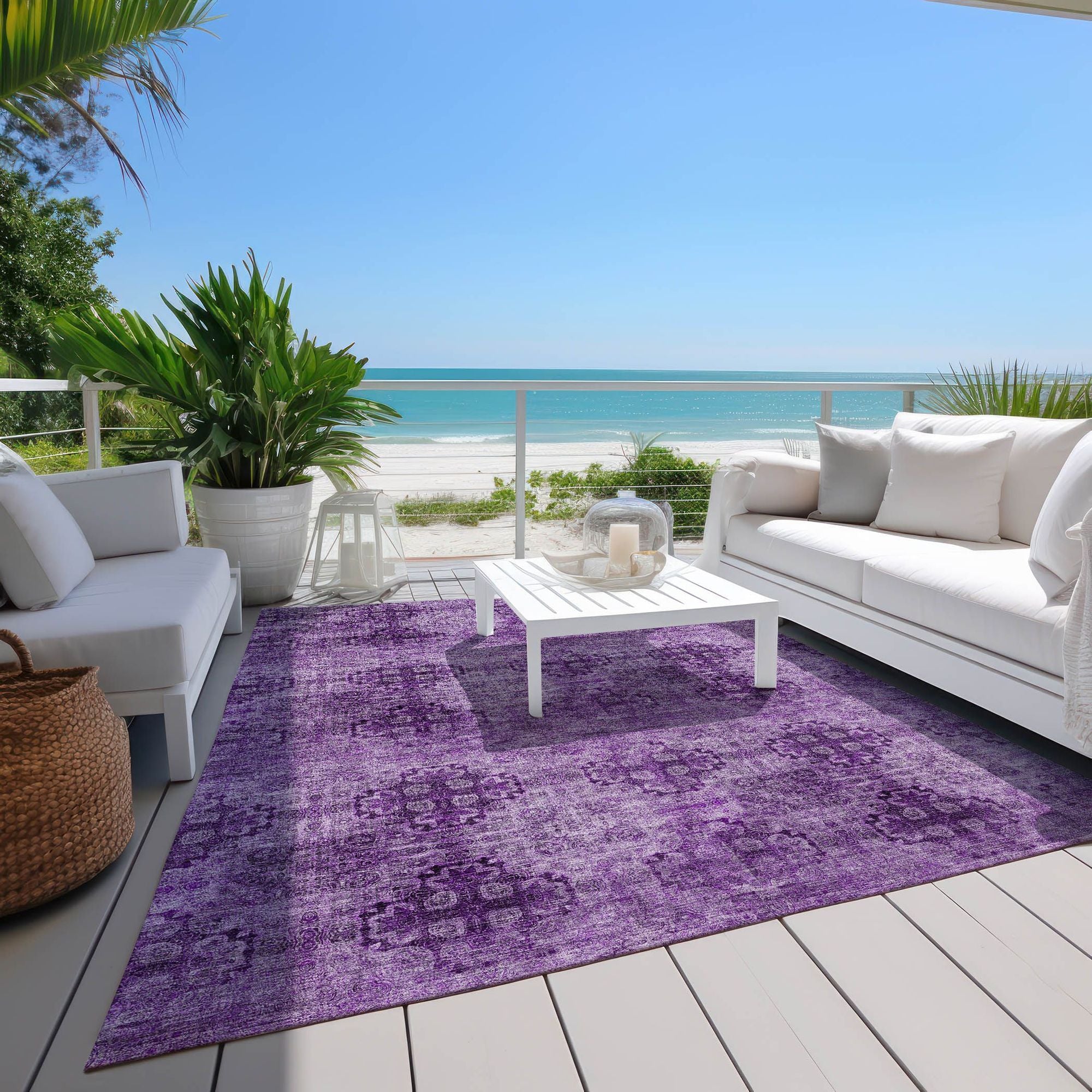 Machine Made ACN557 Eggplant Purple Rugs