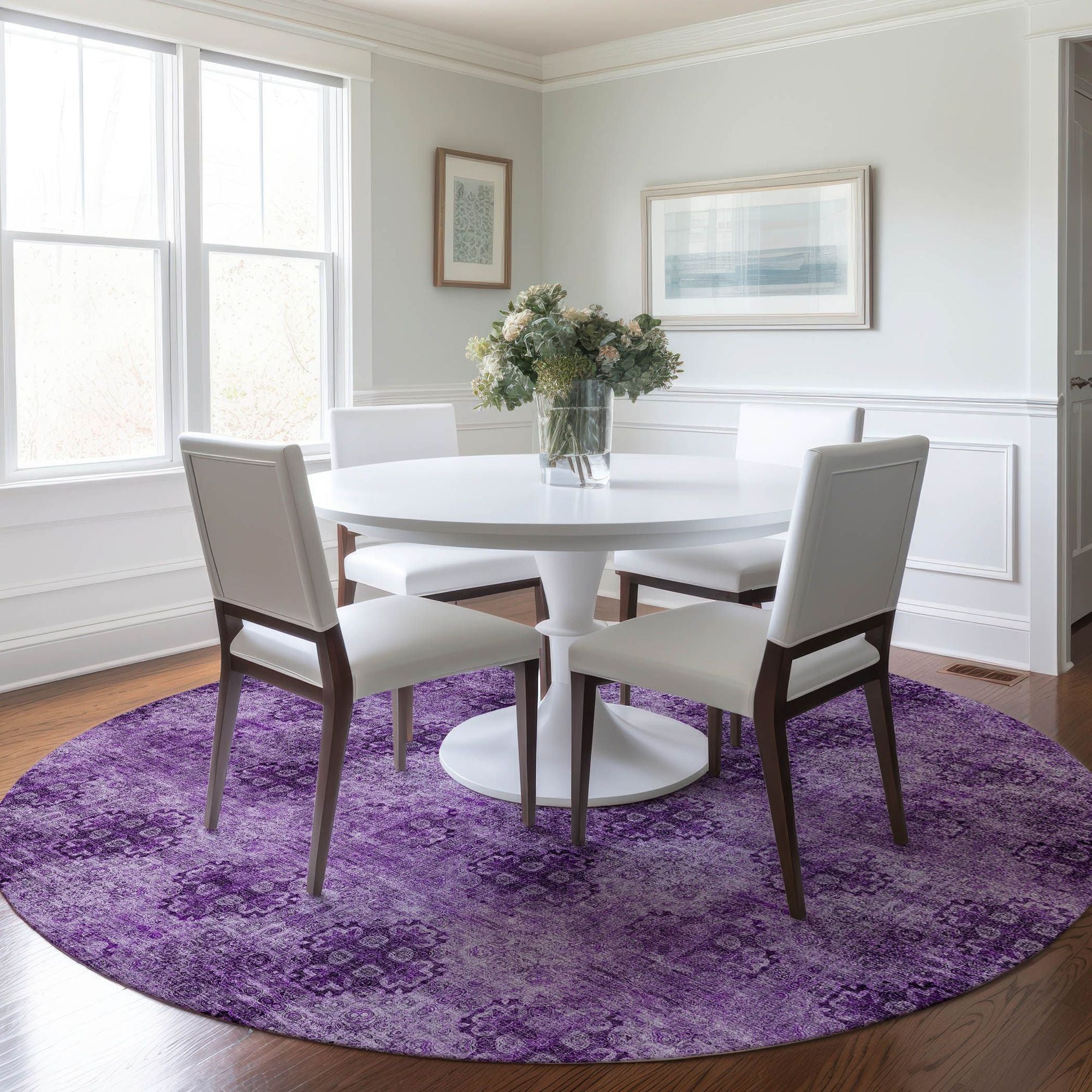 Machine Made ACN557 Eggplant Purple Rugs