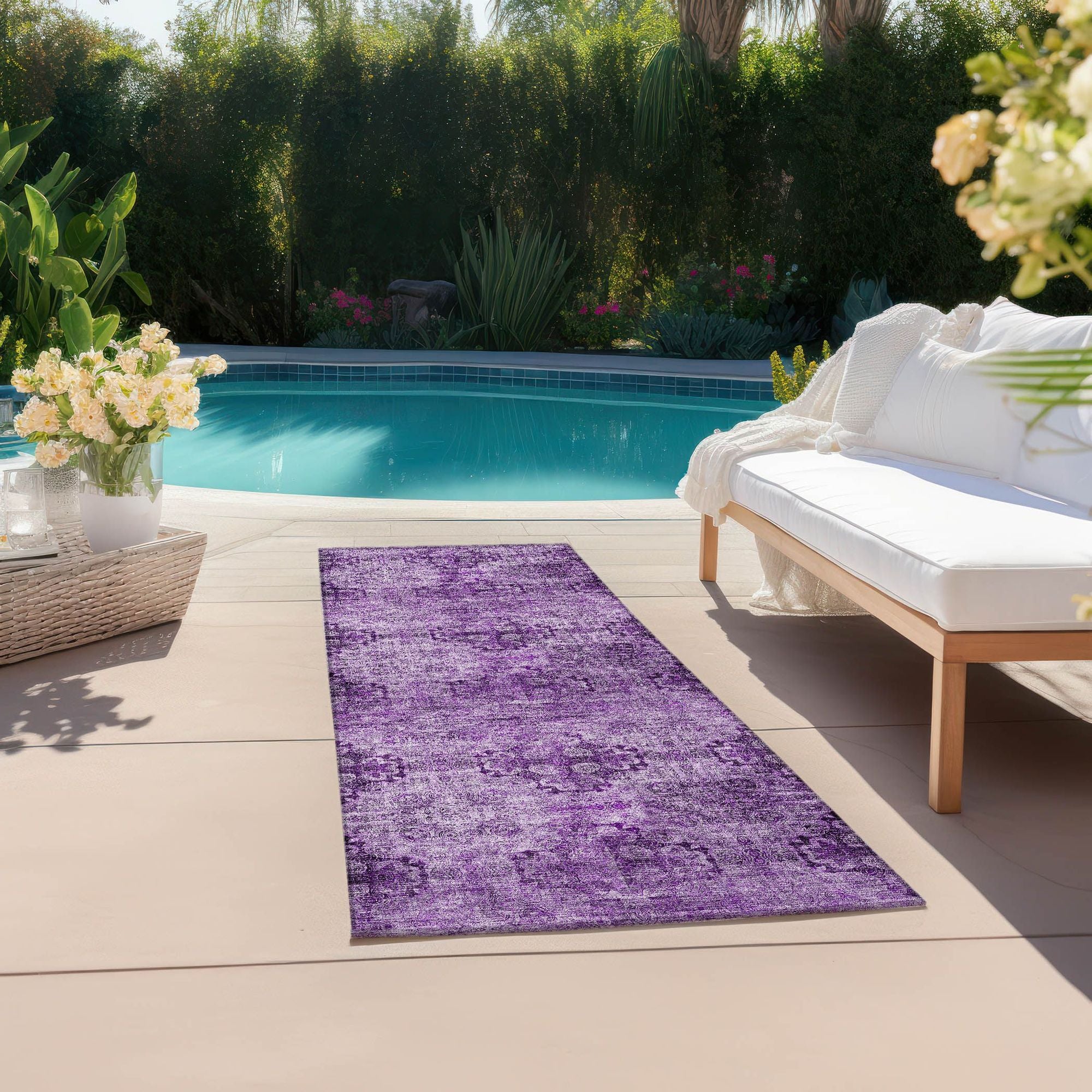 Machine Made ACN557 Eggplant Purple Rugs