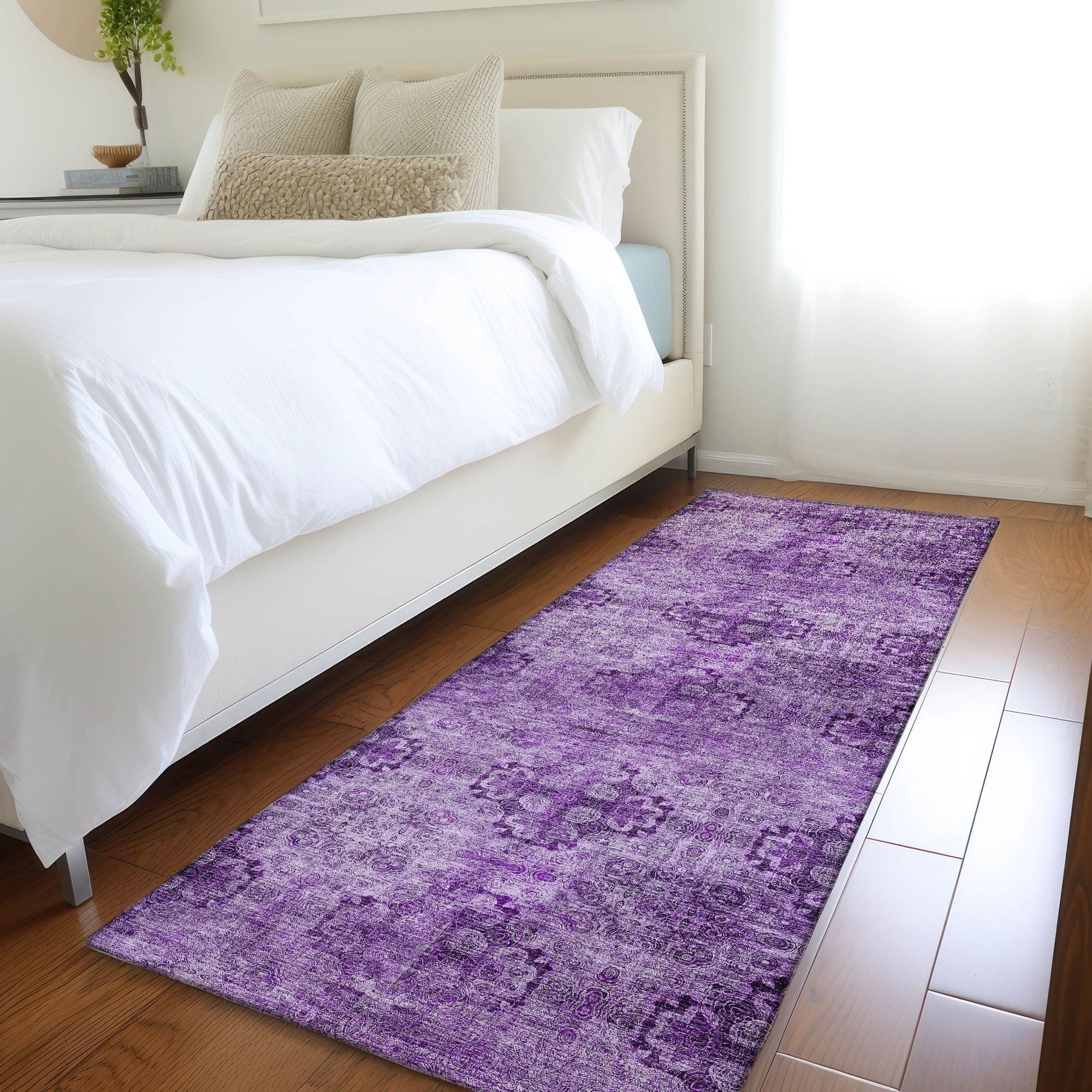 Machine Made ACN557 Eggplant Purple Rugs