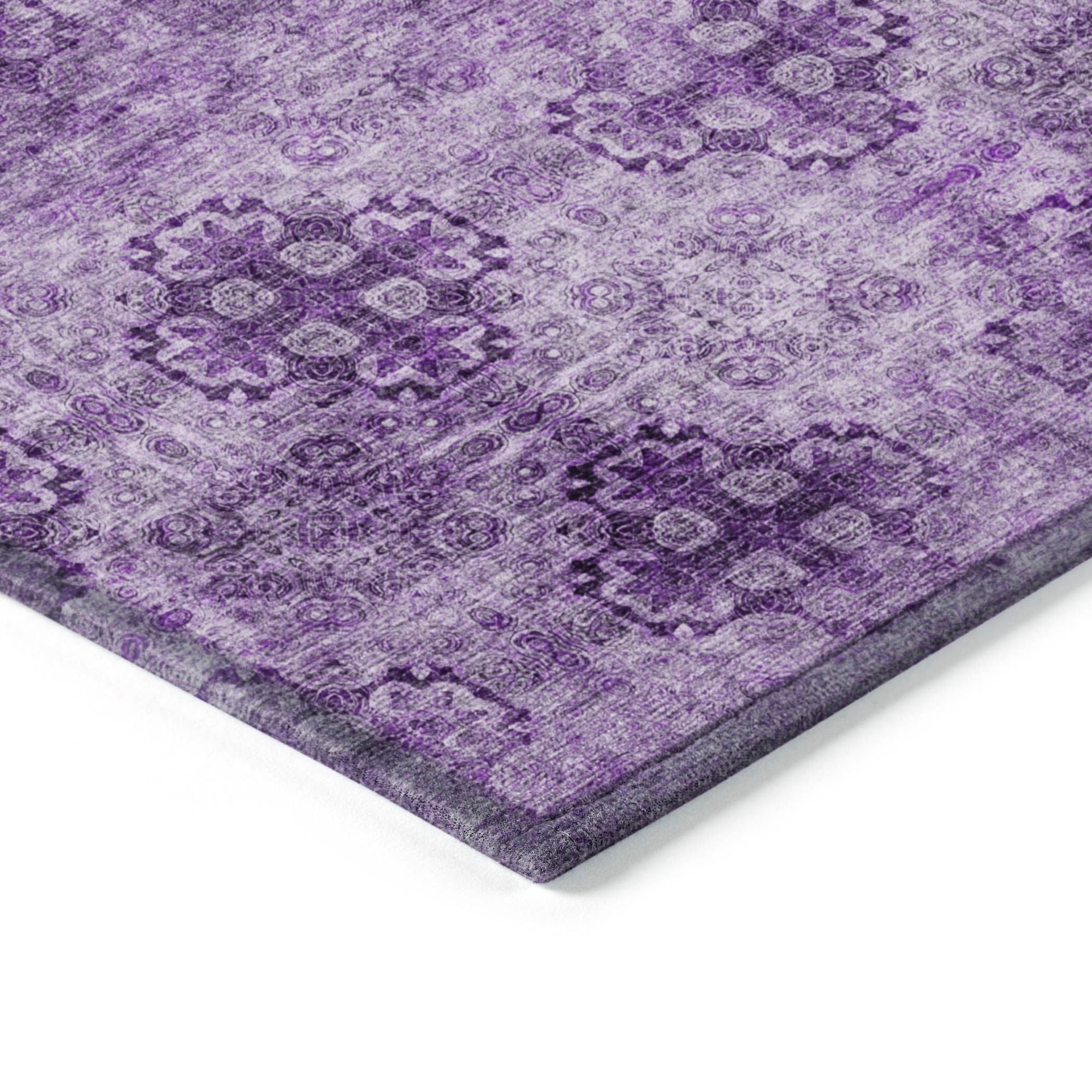 Machine Made ACN557 Eggplant Purple Rugs