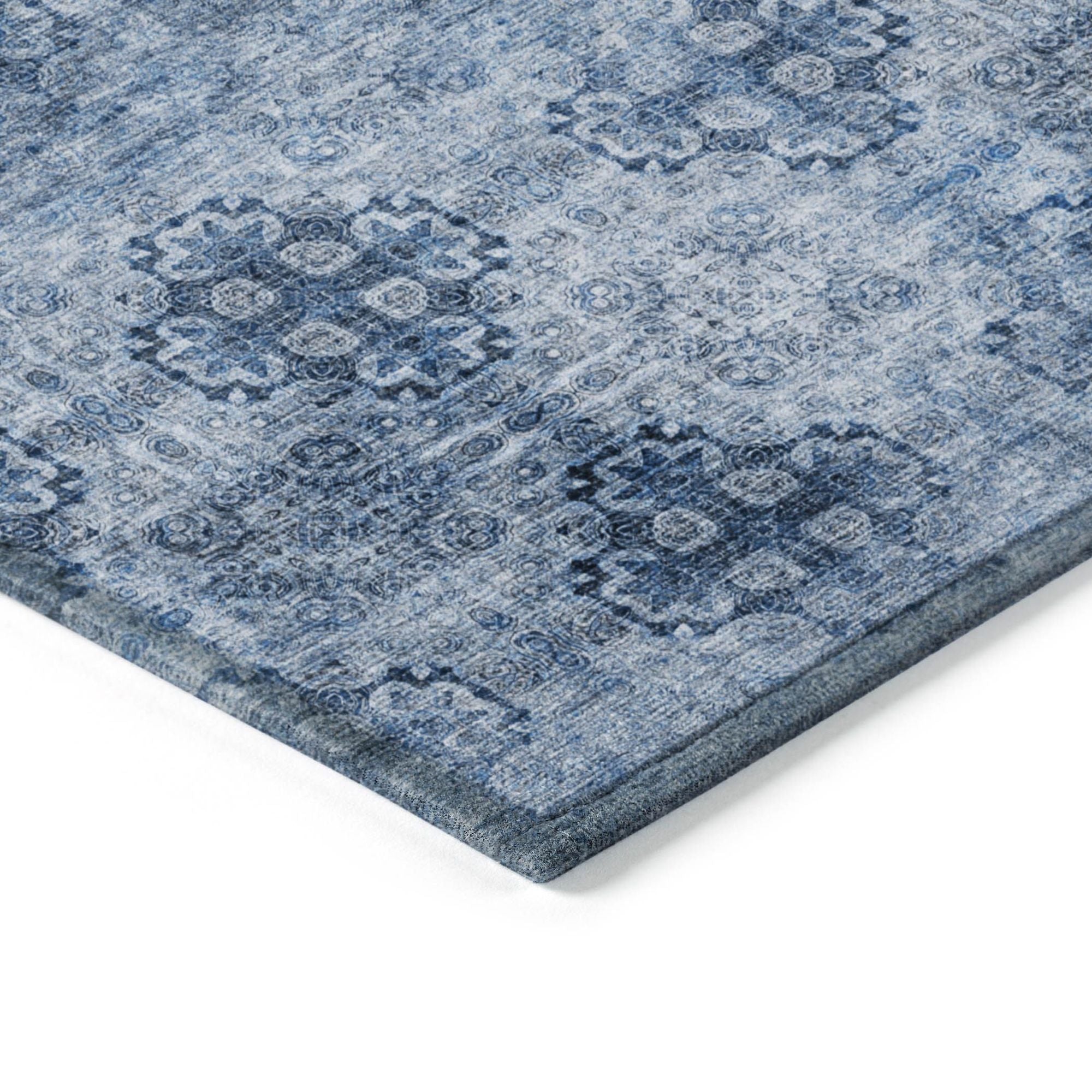 Machine Made ACN557 Navy Blue Rugs