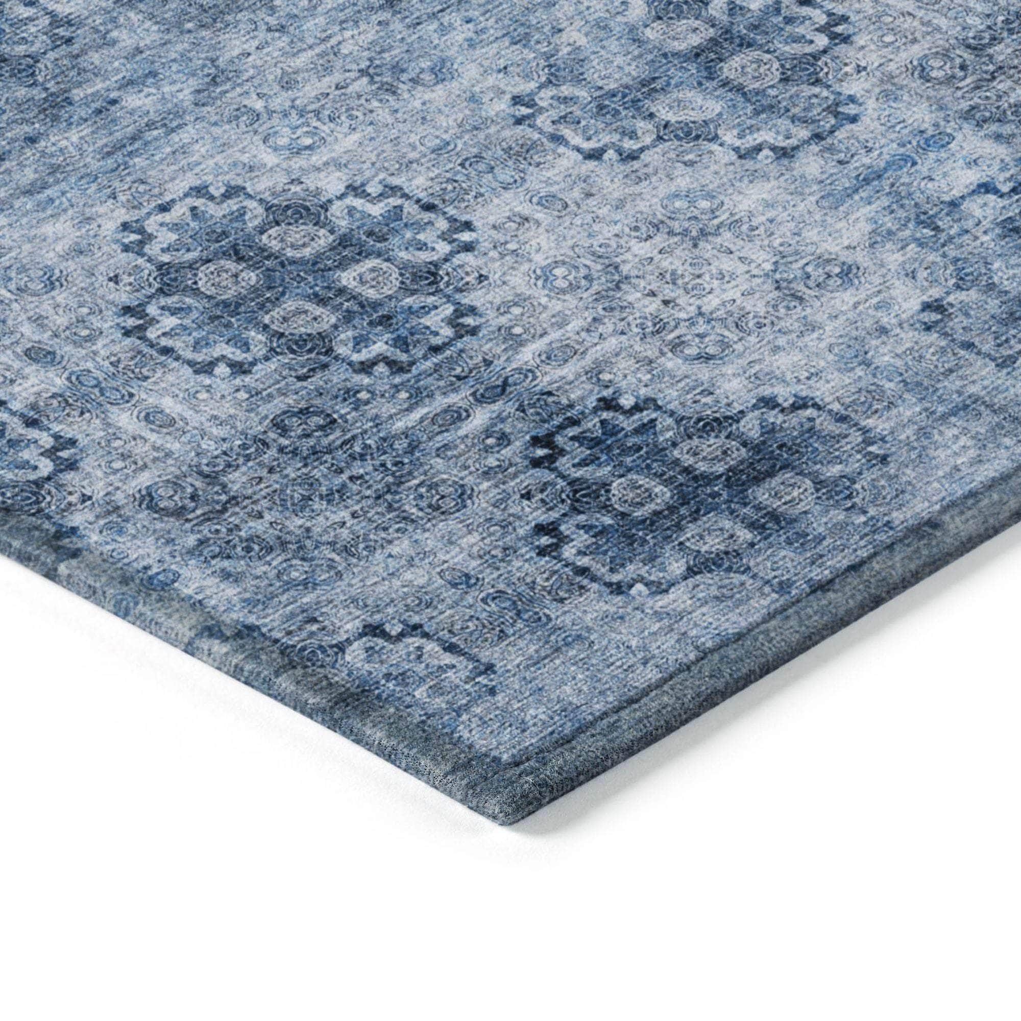 Machine Made ACN557 Navy Blue Rugs