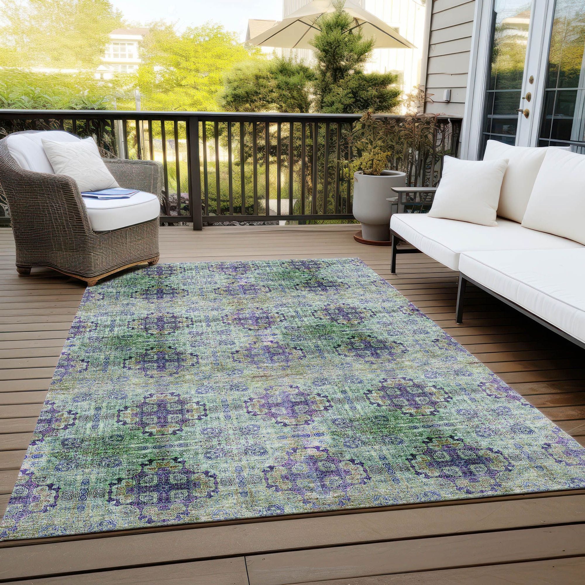 Machine Made ACN557 Purple Rugs