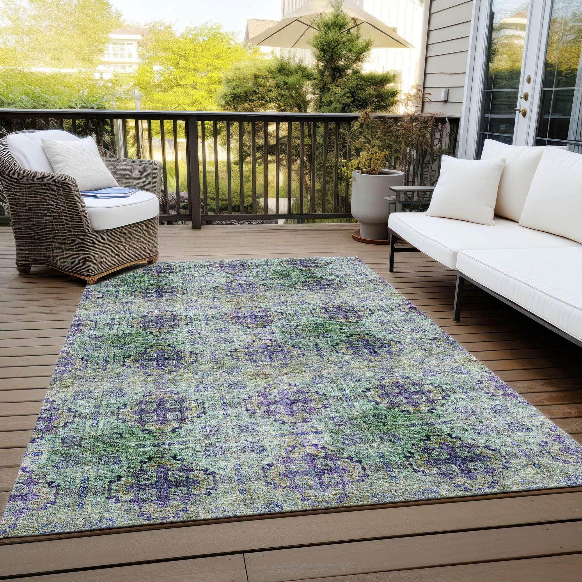 Machine Made ACN557 Purple Rugs