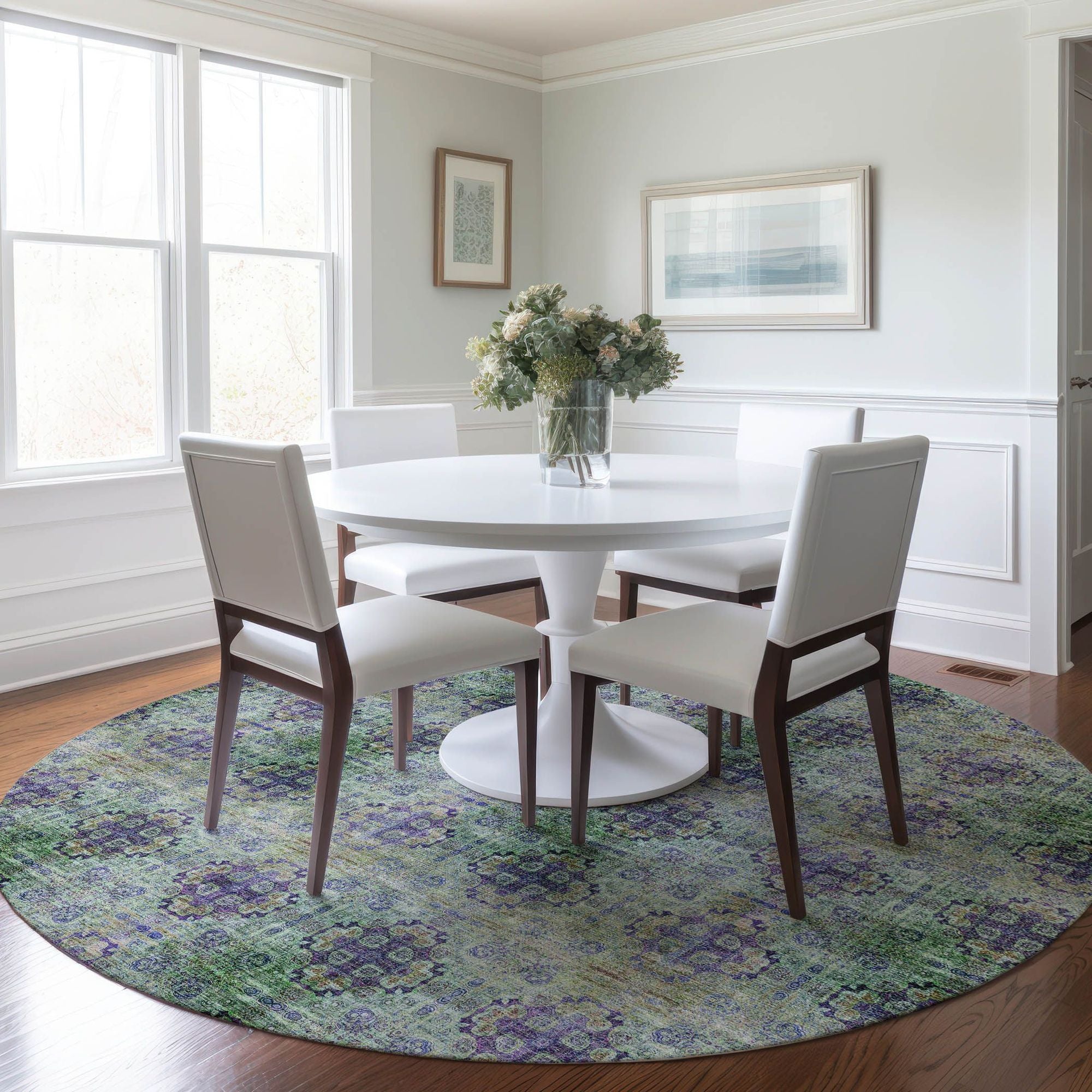 Machine Made ACN557 Purple Rugs