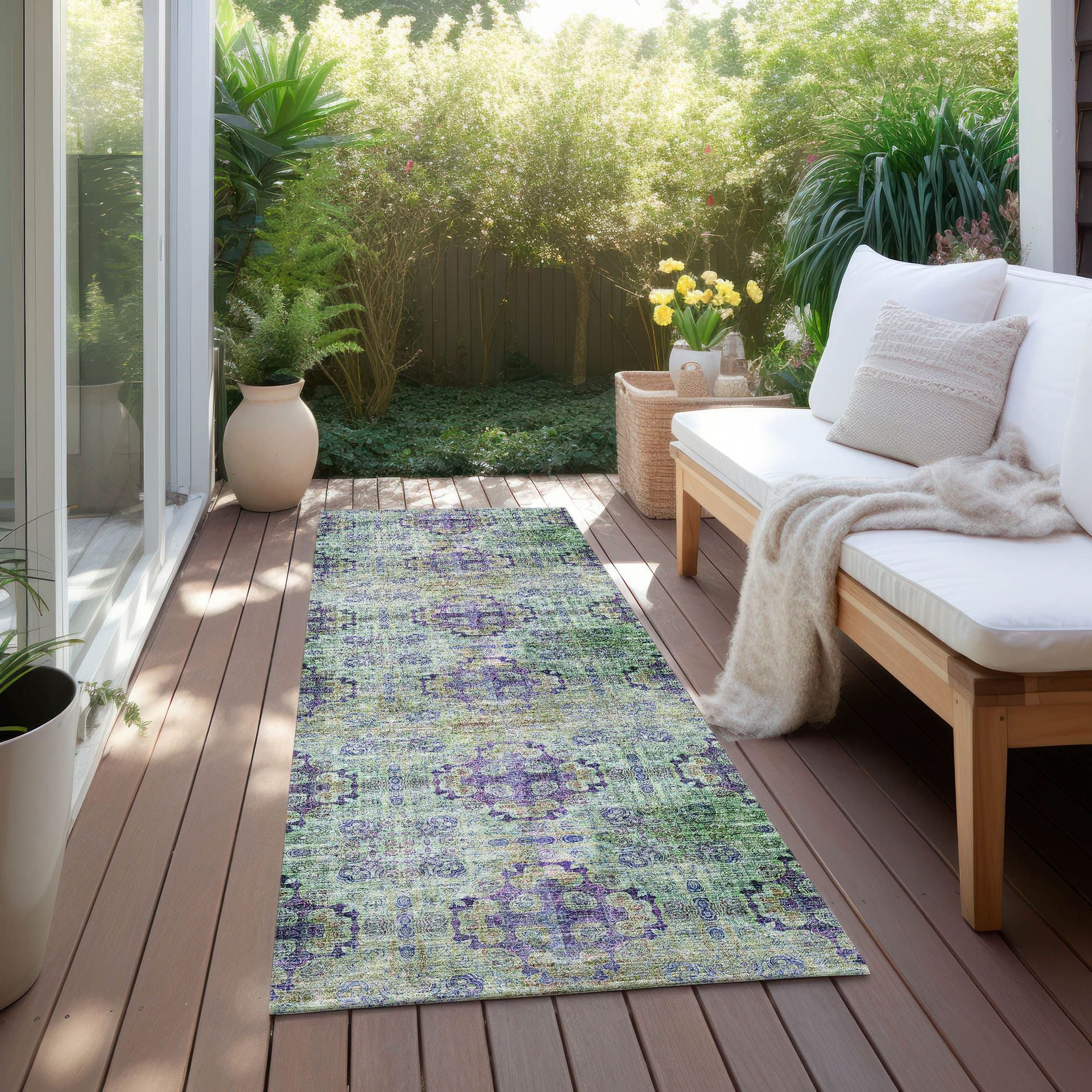 Machine Made ACN557 Purple Rugs