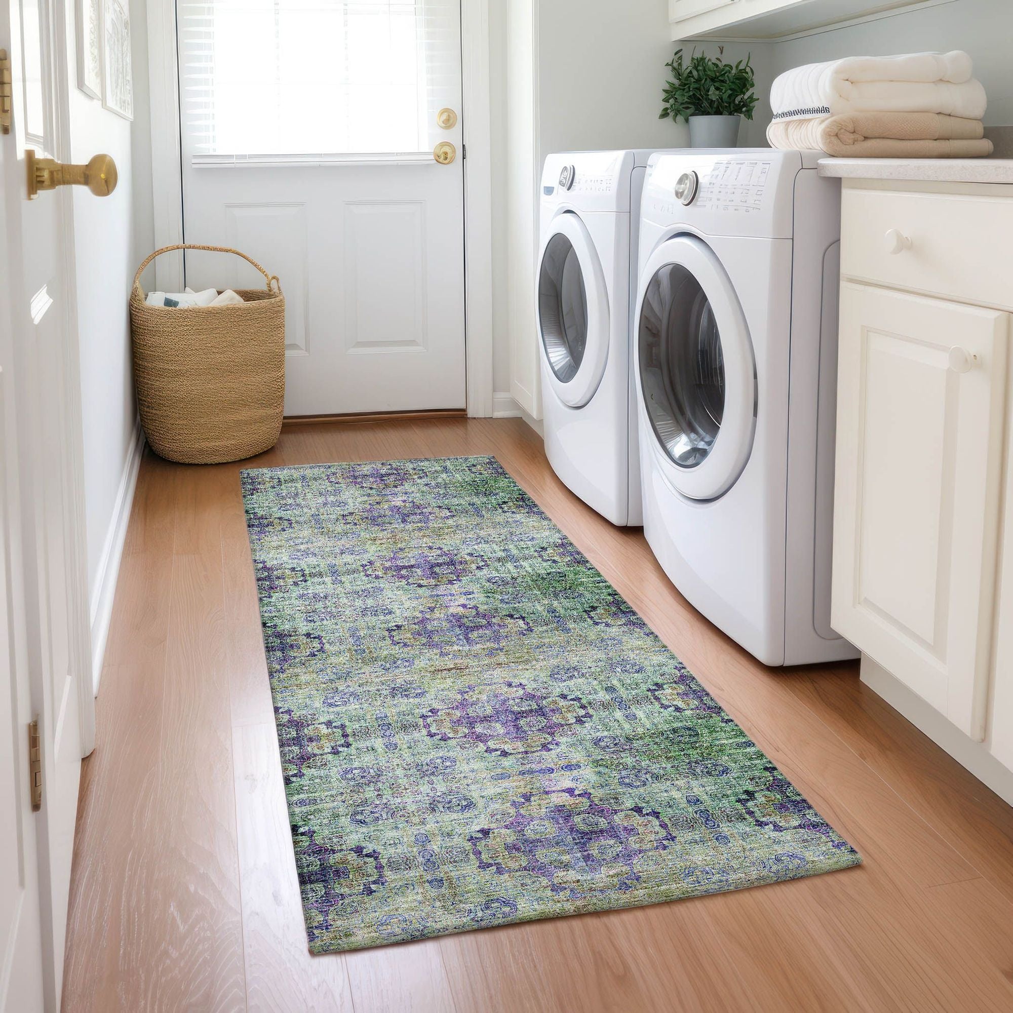 Machine Made ACN557 Purple Rugs