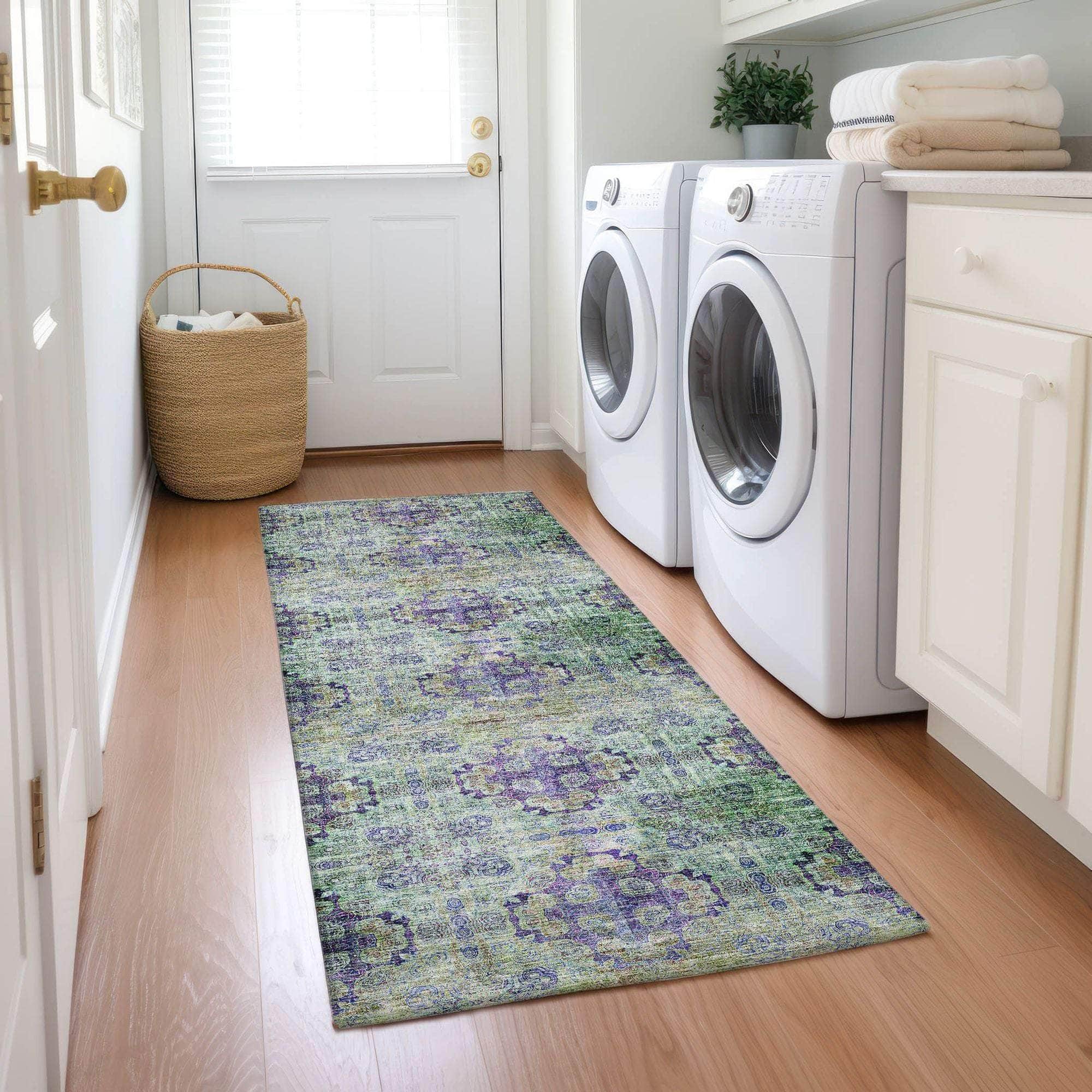 Machine Made ACN557 Purple Rugs