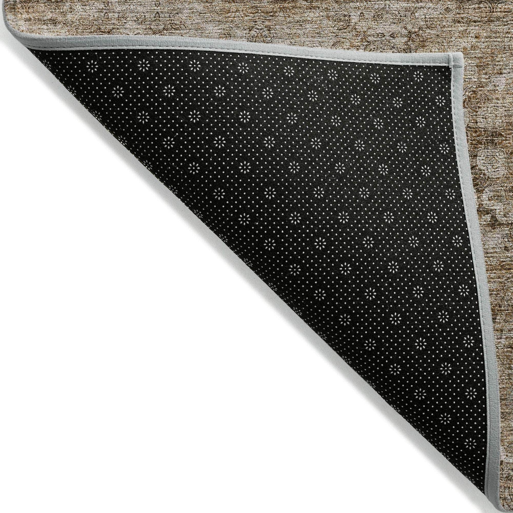 Machine Made ACN557 Taupe Brown Rugs