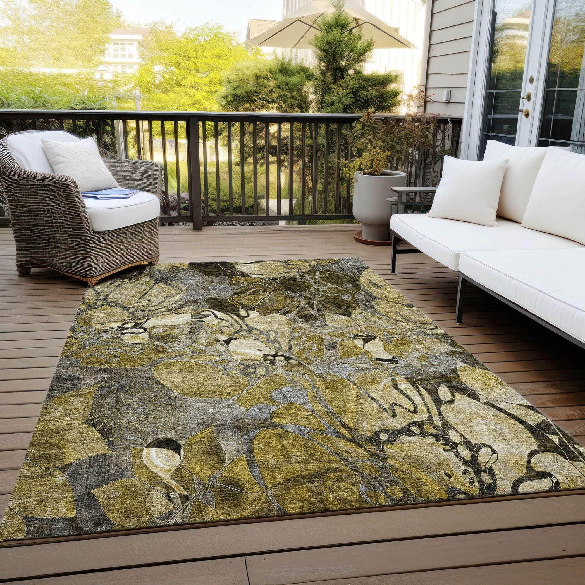 Machine Made ACN558 Brown Rugs