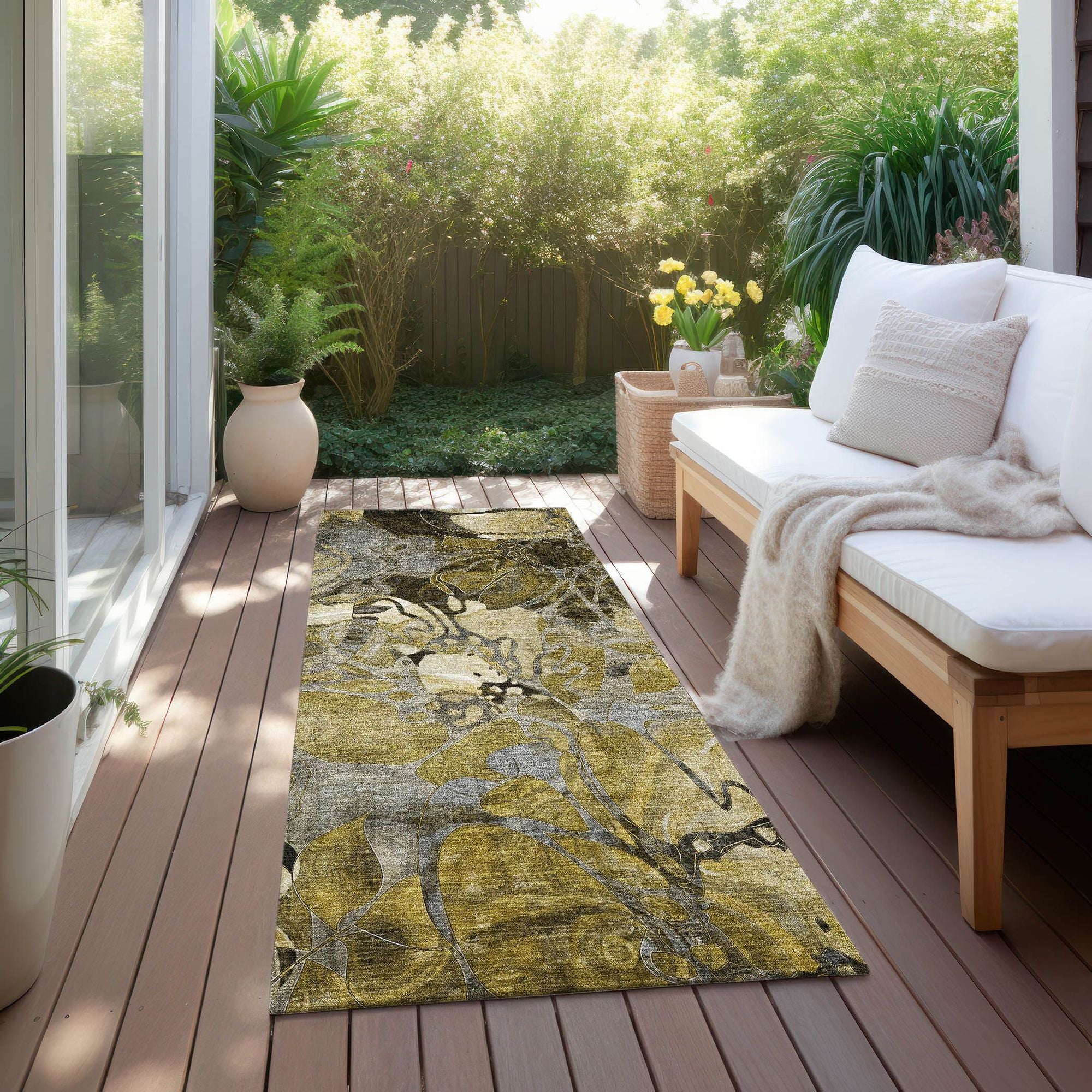 Machine Made ACN558 Brown Rugs