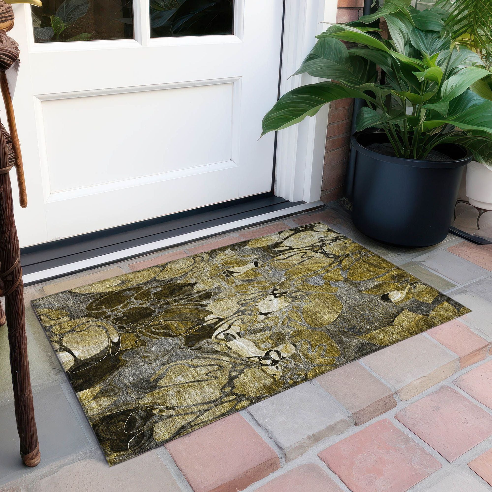 Machine Made ACN558 Brown Rugs
