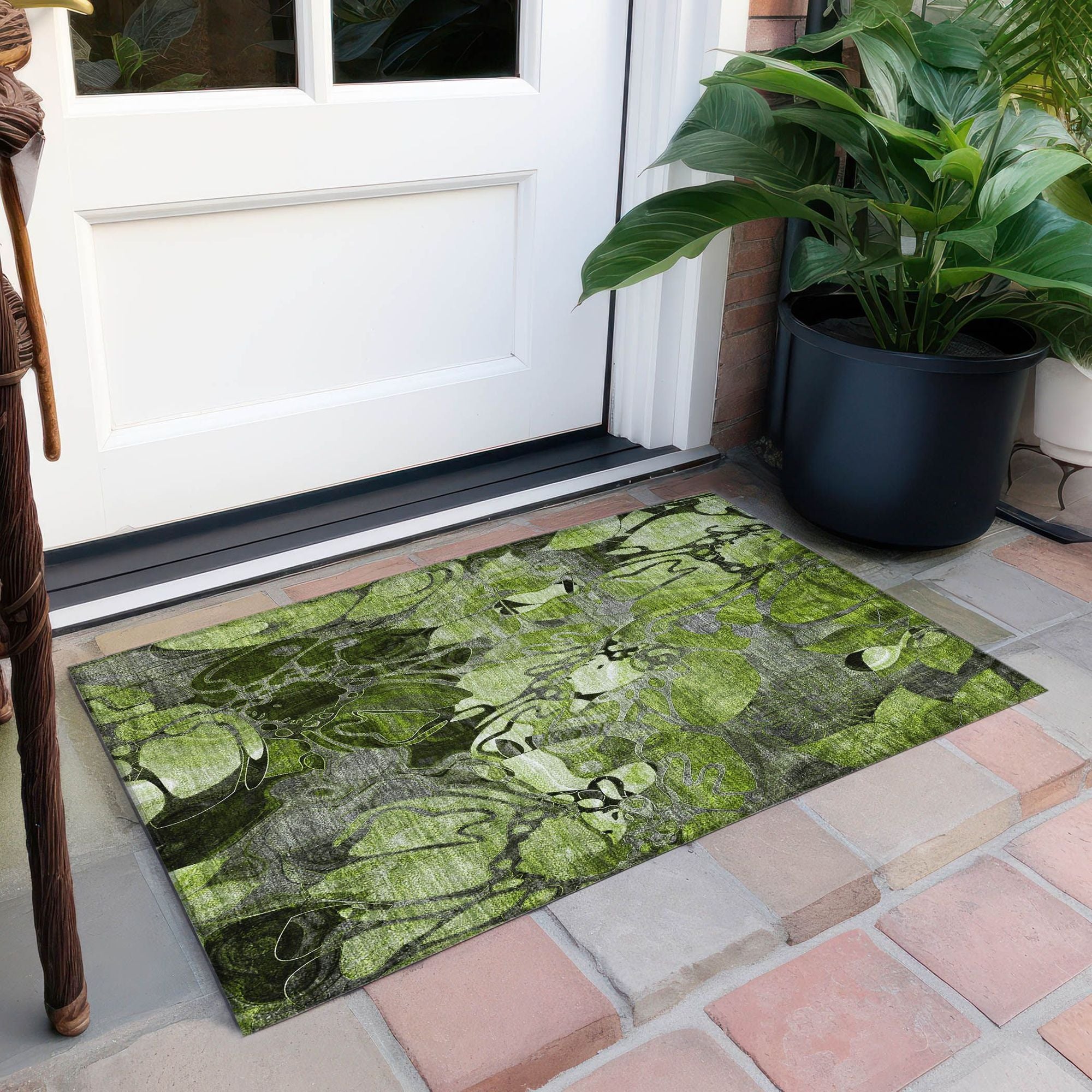Machine Made ACN558 Fern Green Rugs