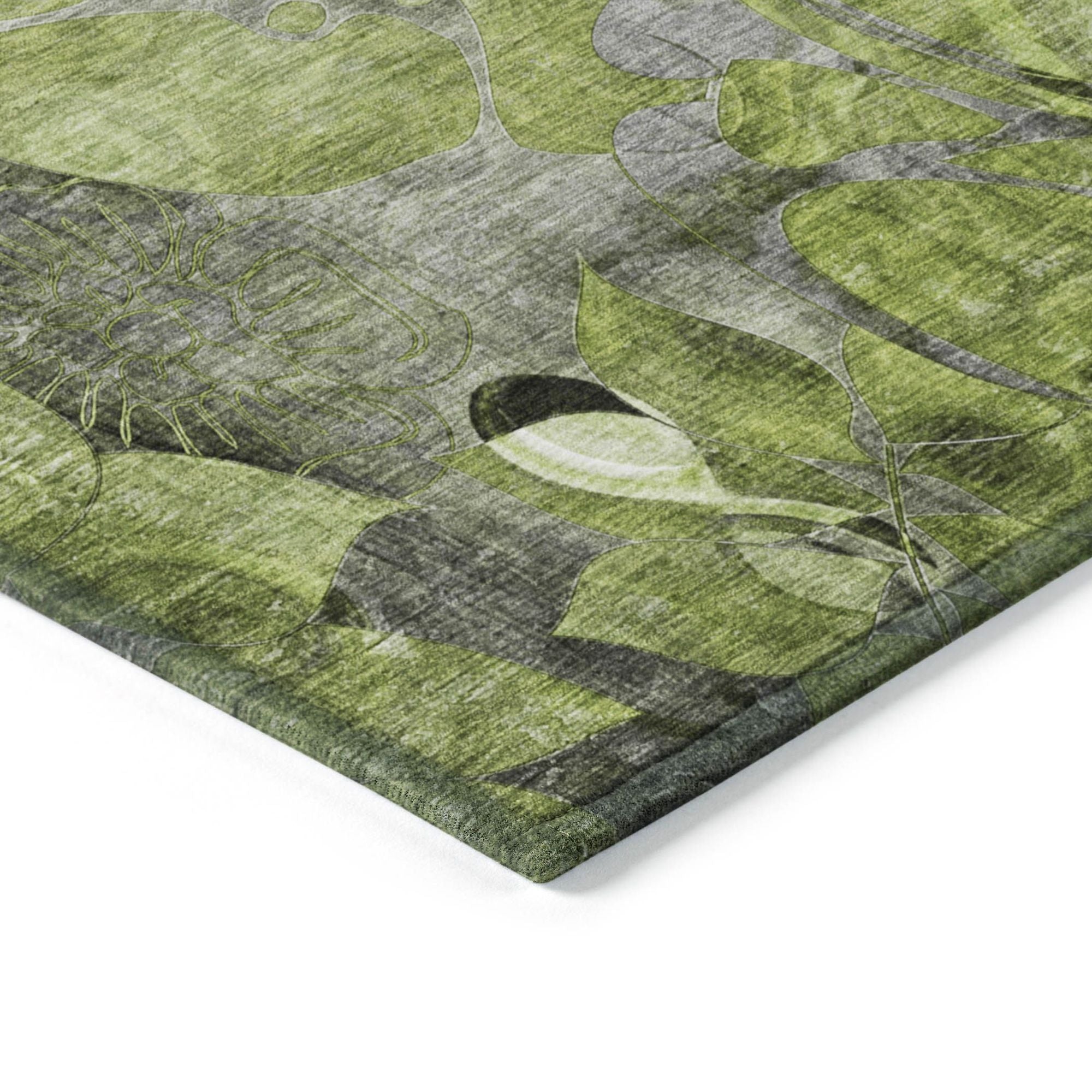 Machine Made ACN558 Fern Green Rugs