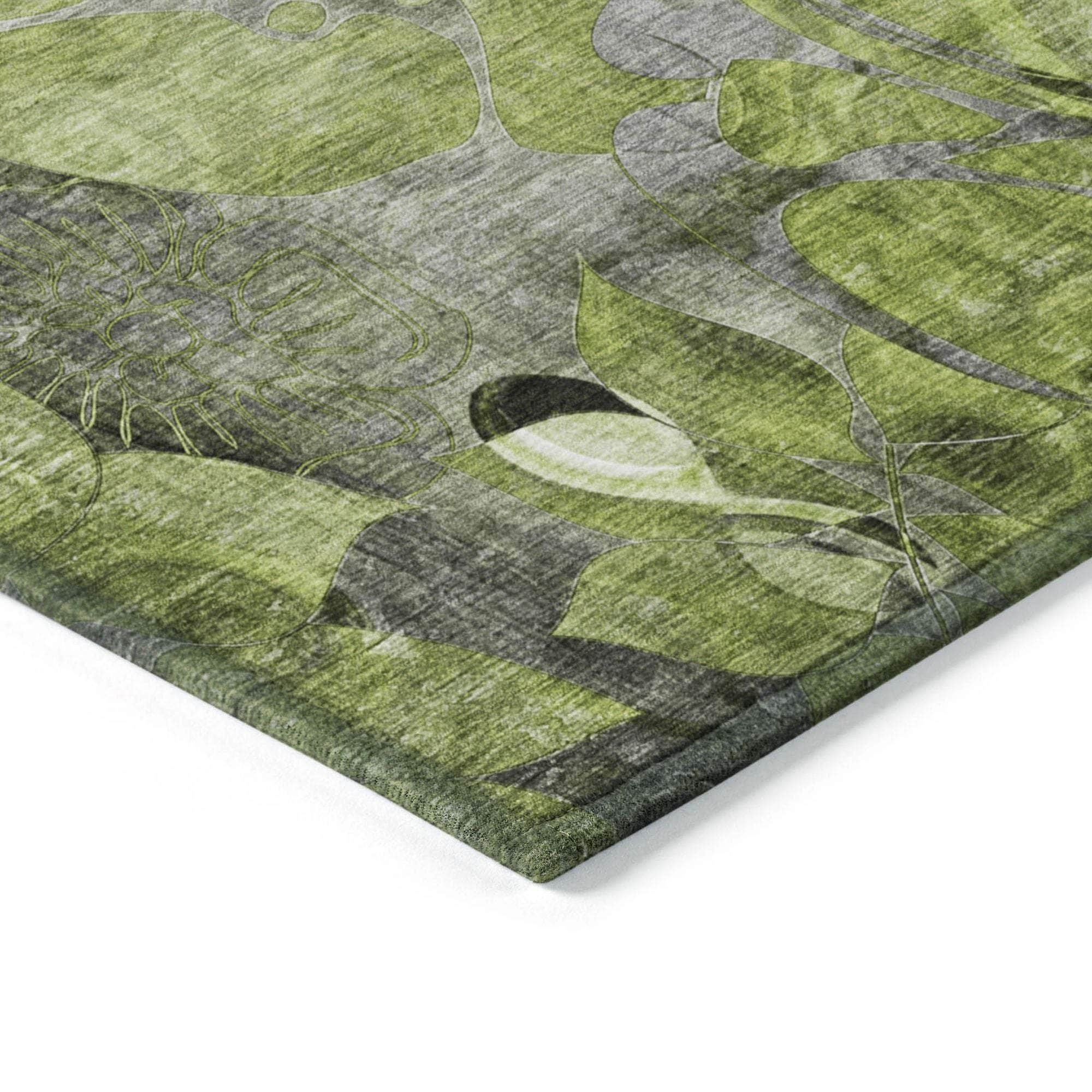 Machine Made ACN558 Fern Green Rugs