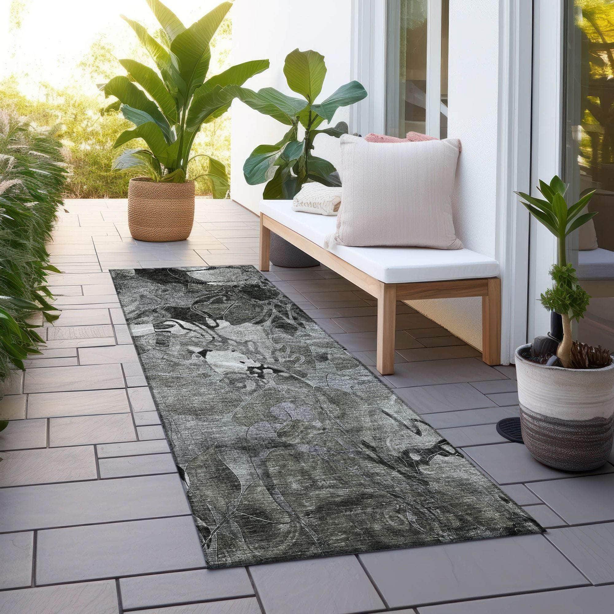 Machine Made ACN558 Gray Rugs