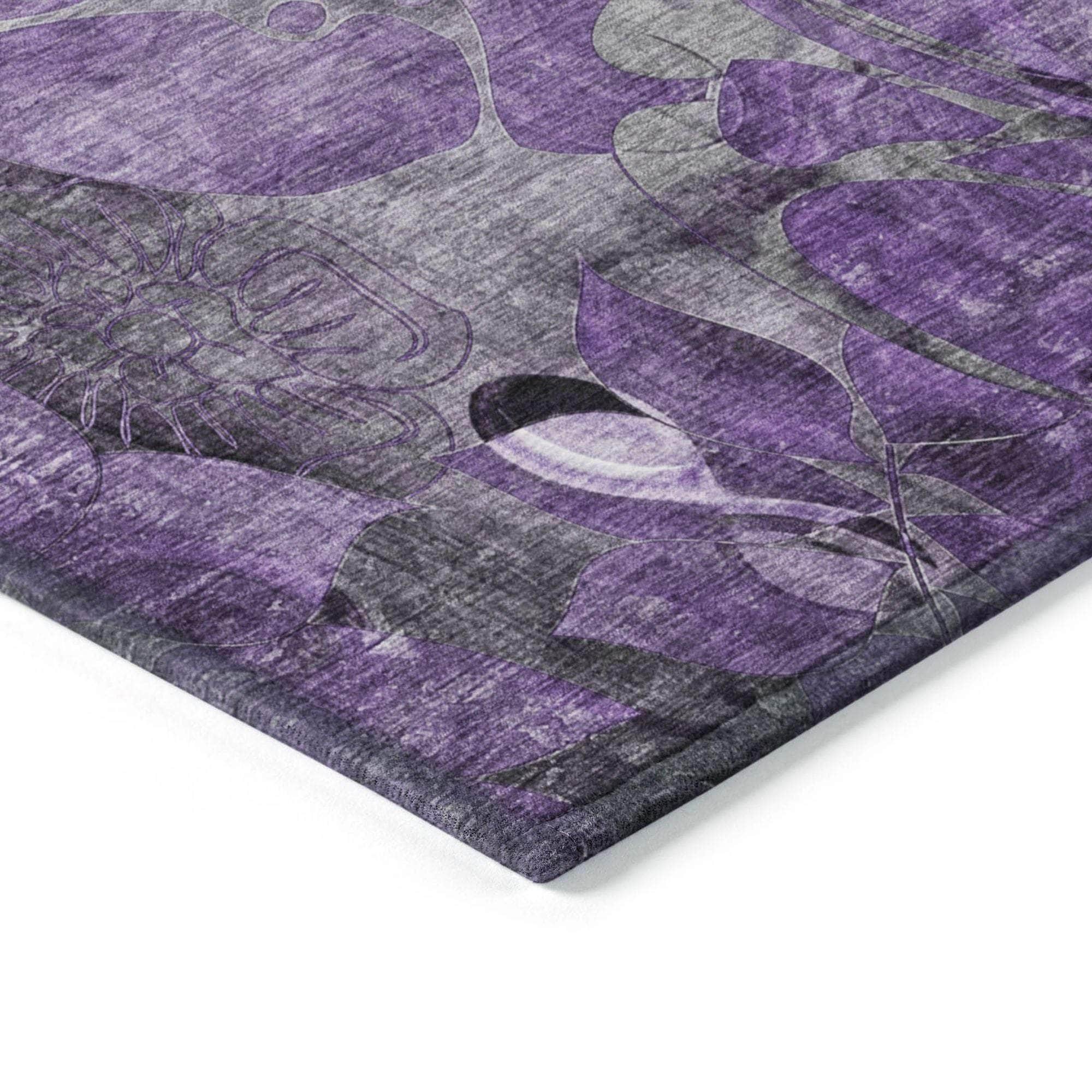 Machine Made ACN558 Purple Rugs