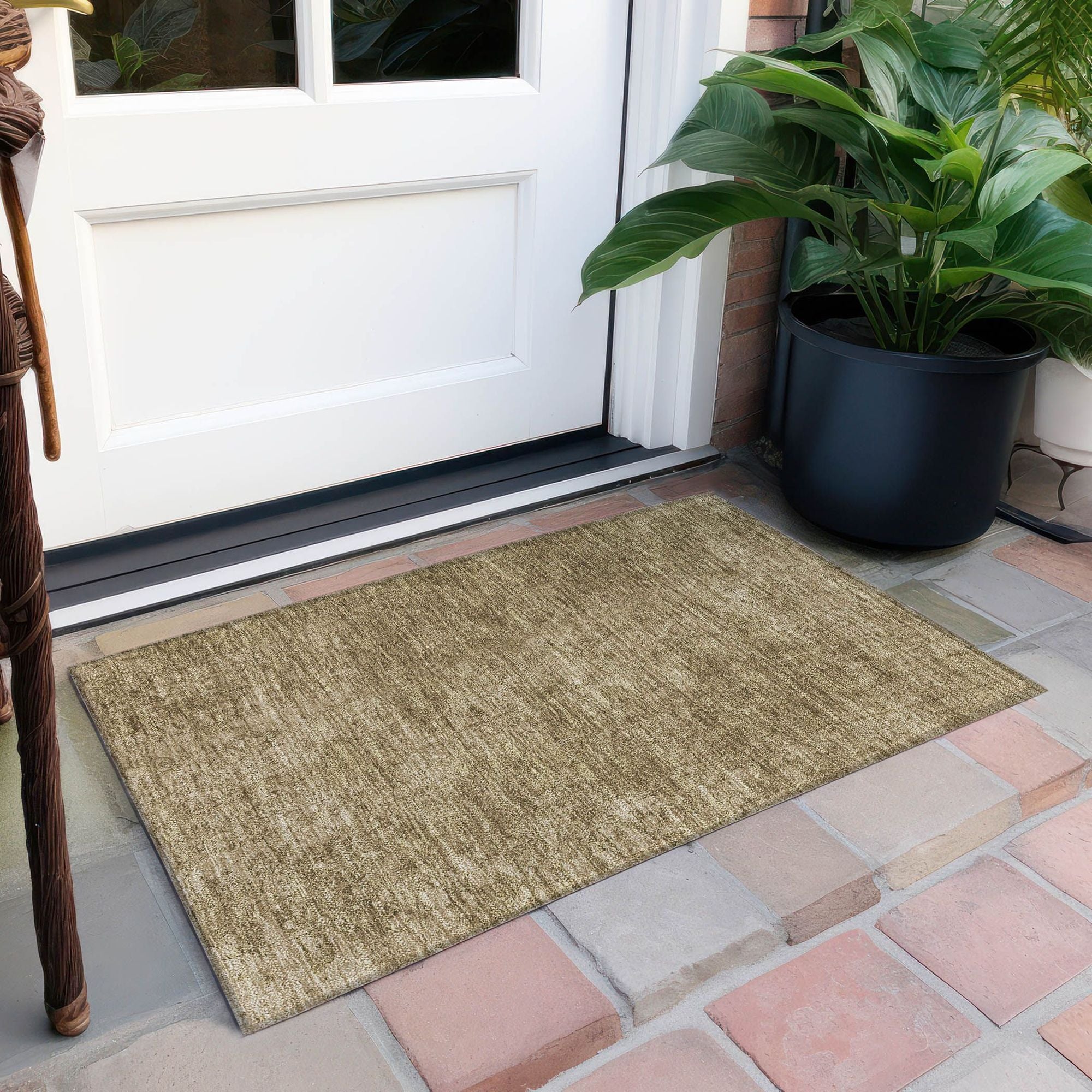 Machine Made ACN559 Beige Brown Rugs