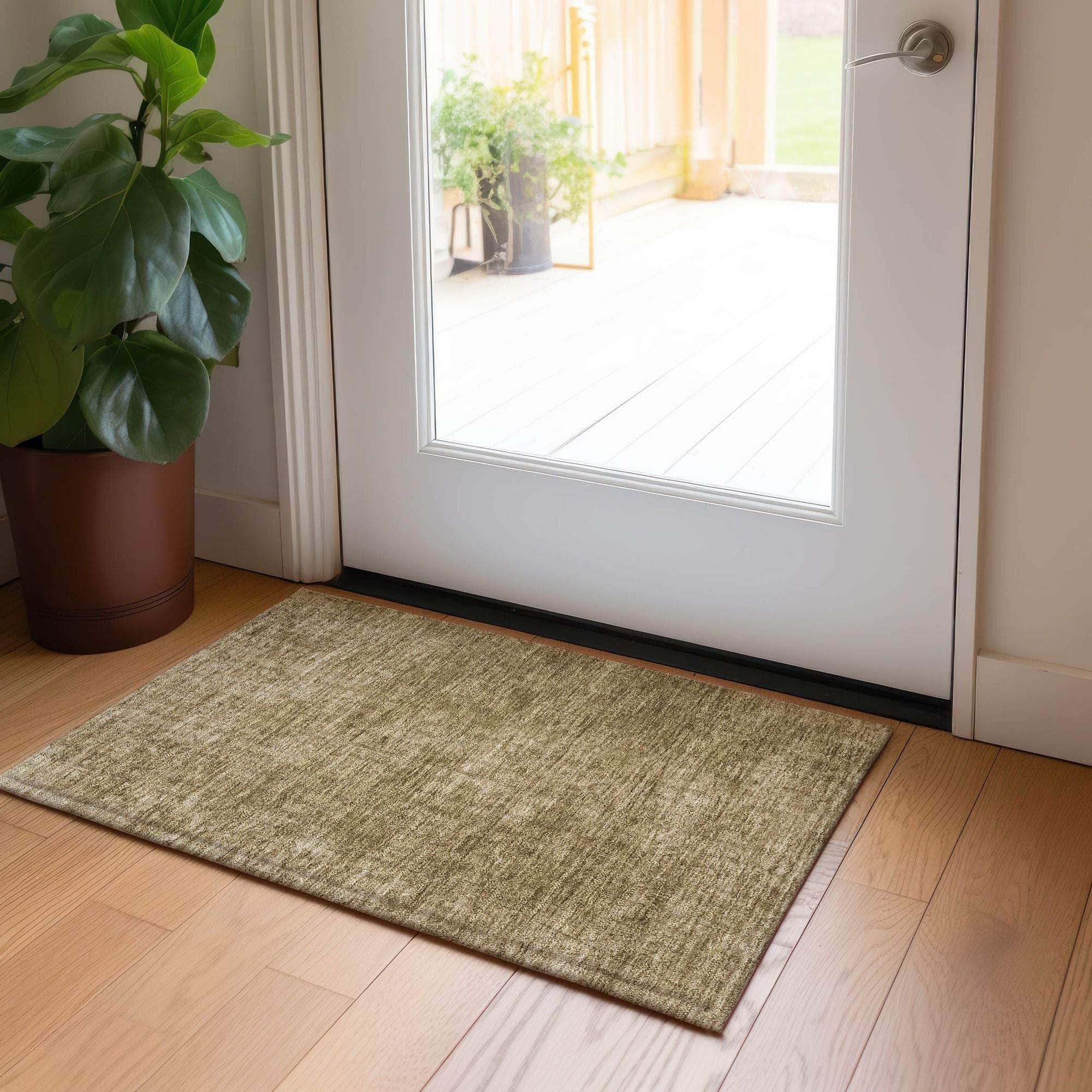 Machine Made ACN559 Beige Brown Rugs