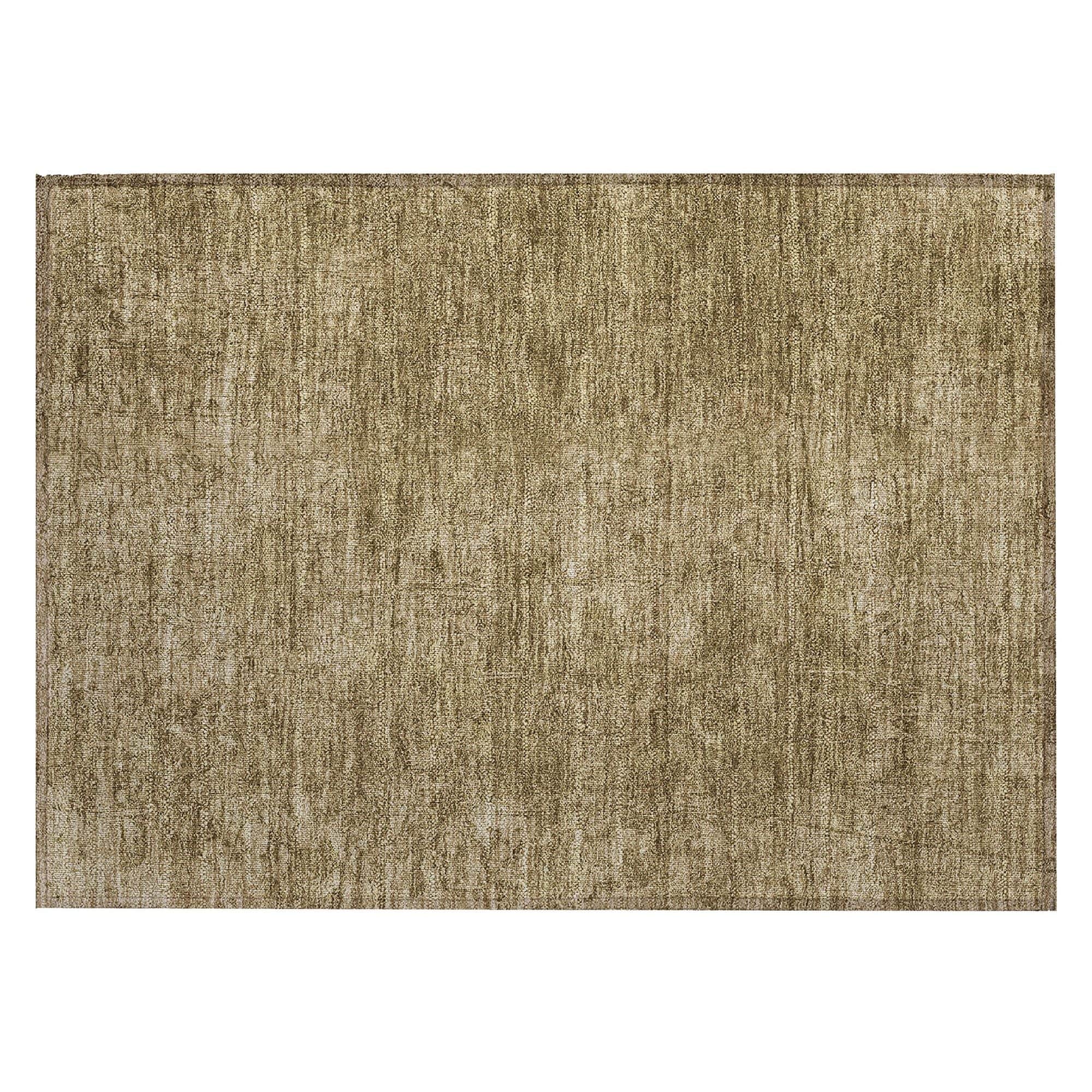 Machine Washable Beige Brown Rug - Indoor / Outdoor - Kids / Pet Friendly Organic Print Rug