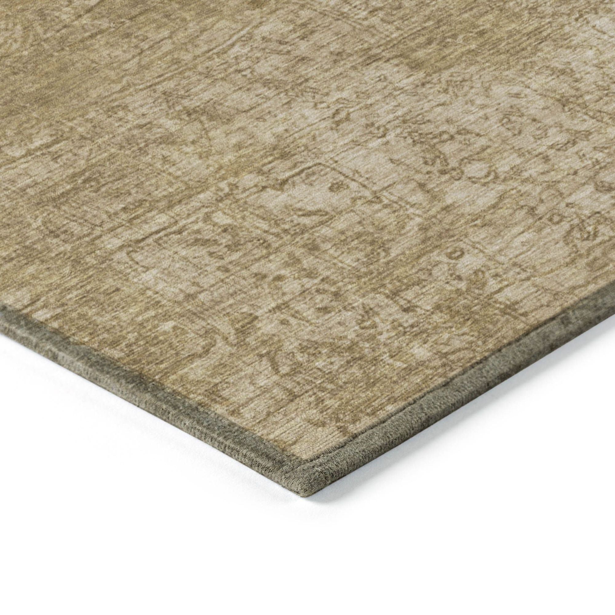 Machine Made ACN559 Beige Brown Rugs