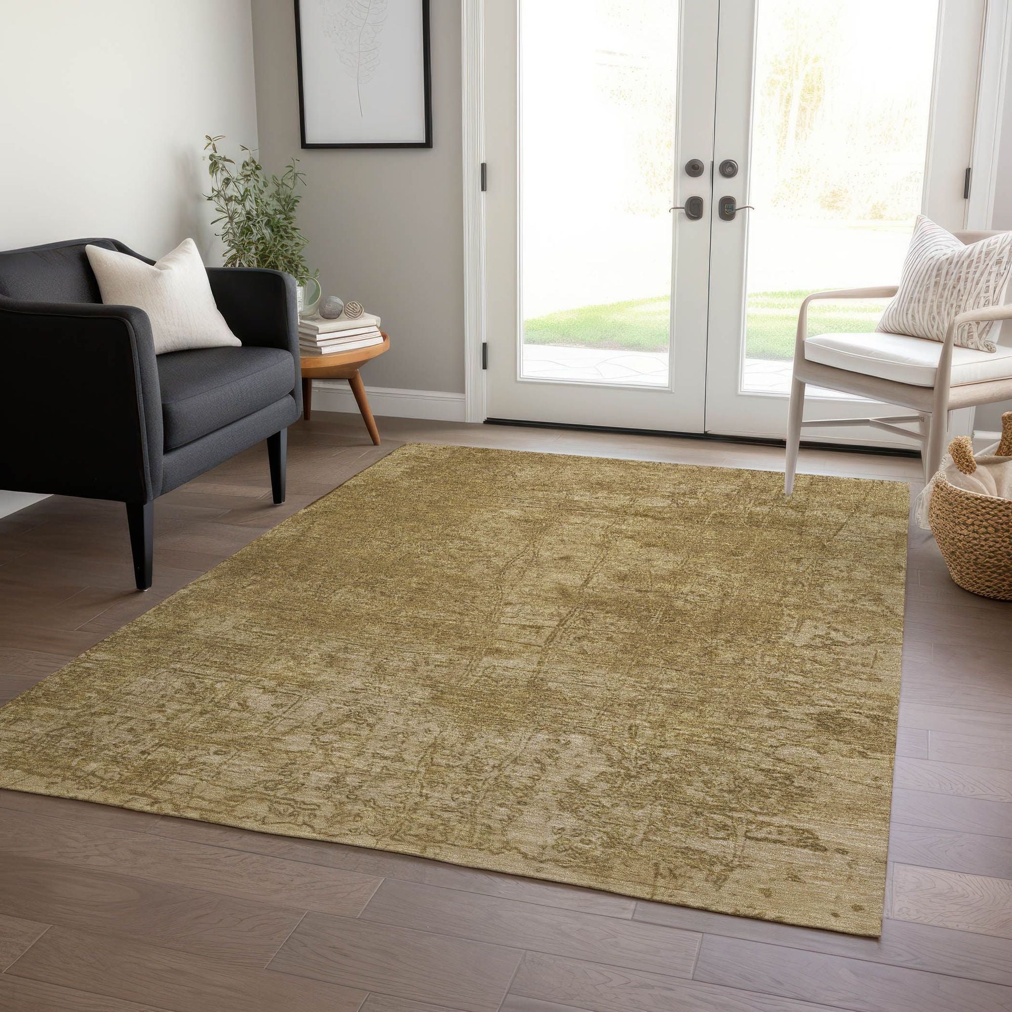 Machine Made ACN559 Beige Brown Rugs