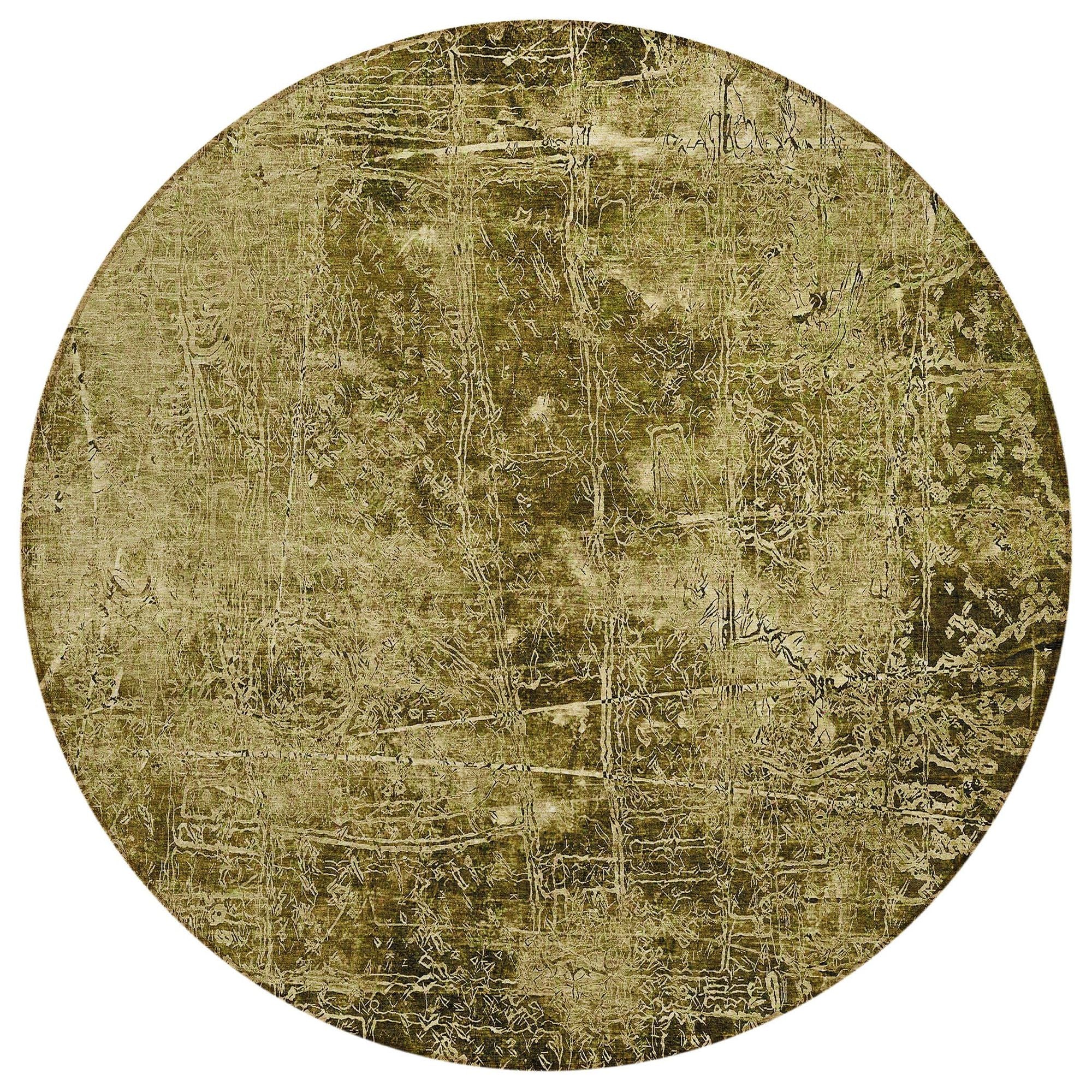 Machine Washable Brown Rug - Indoor / Outdoor - Kids / Pet Friendly Organic Print Rug