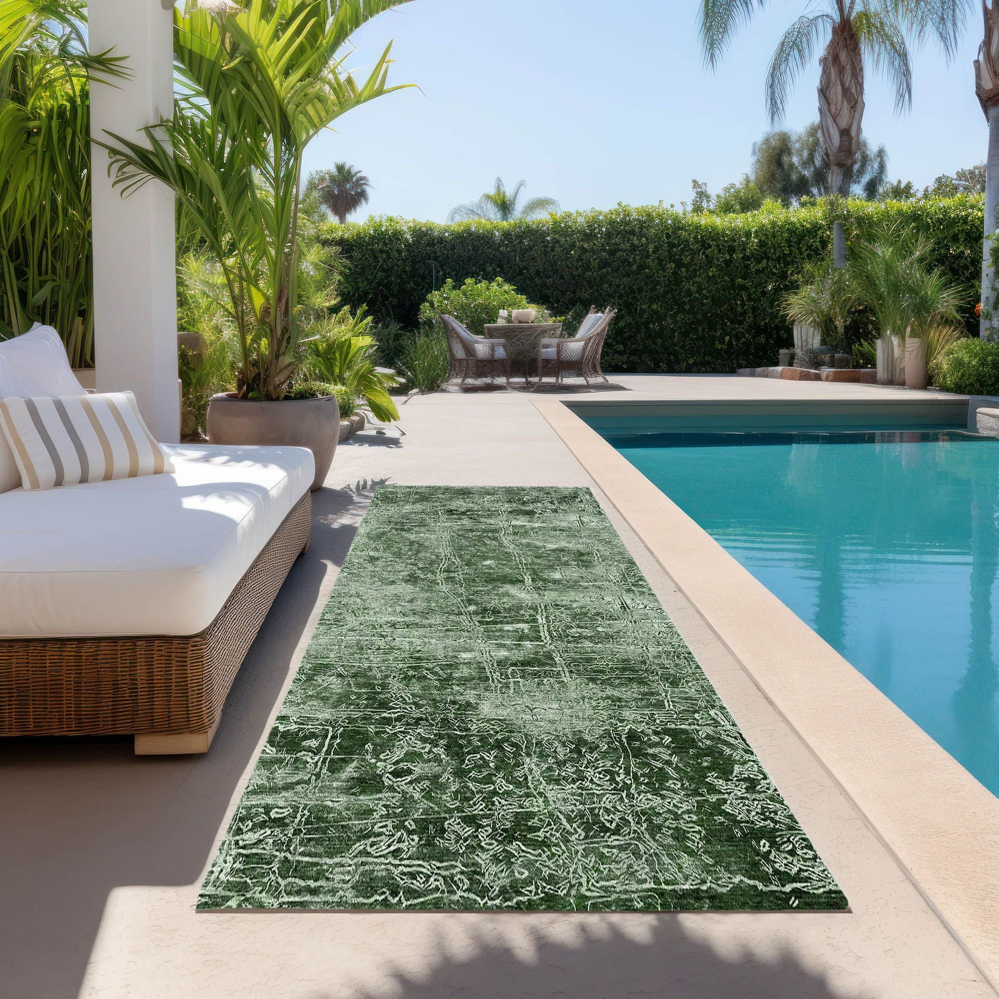 Machine Made ACN559 Emerald Green Rugs
