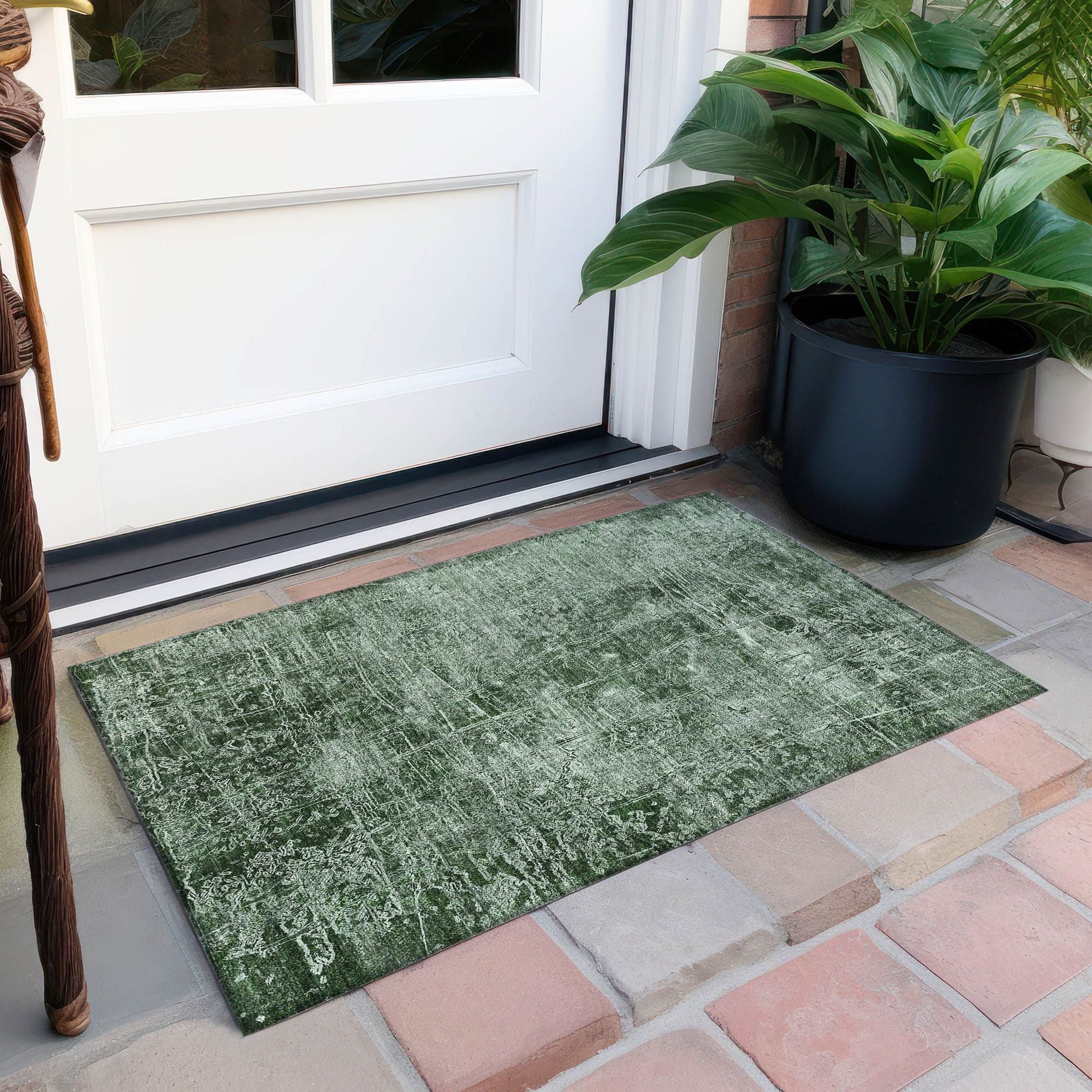 Machine Made ACN559 Emerald Green Rugs
