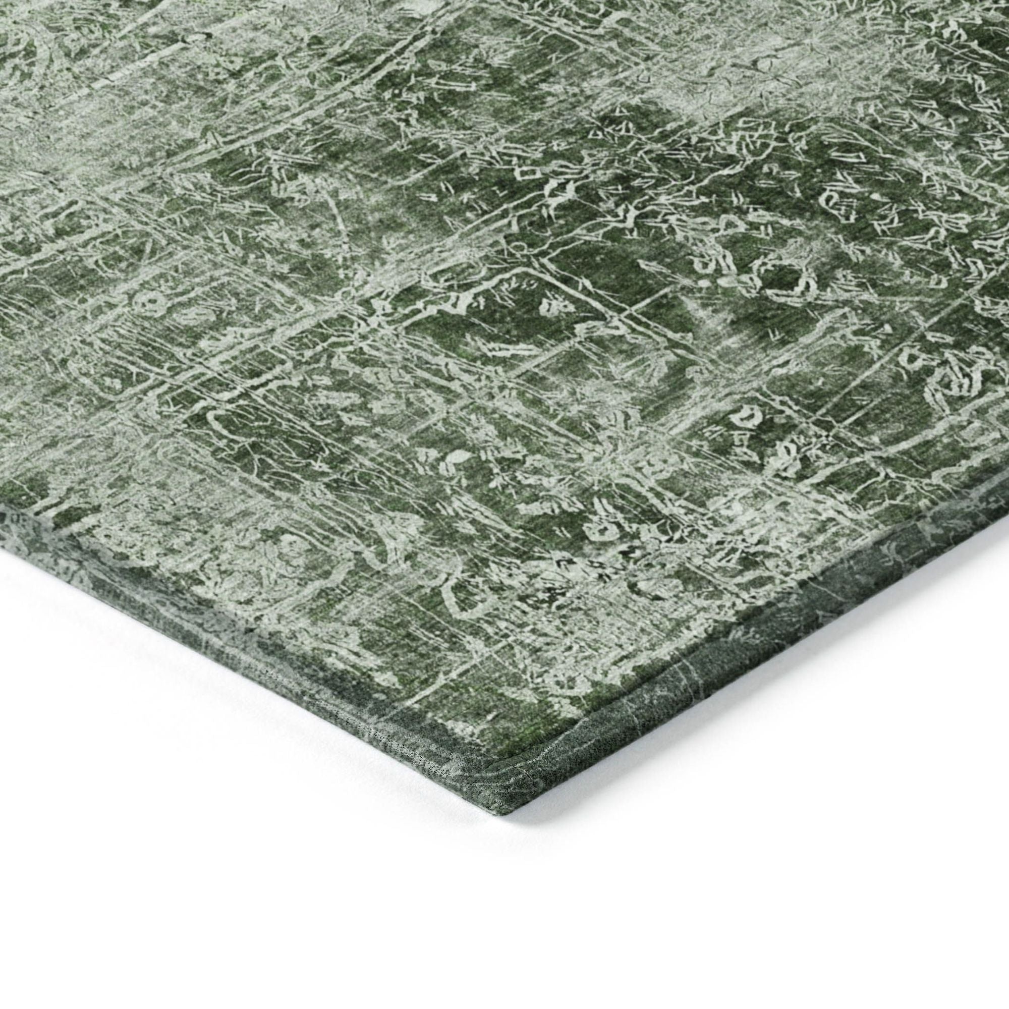 Machine Made ACN559 Emerald Green Rugs