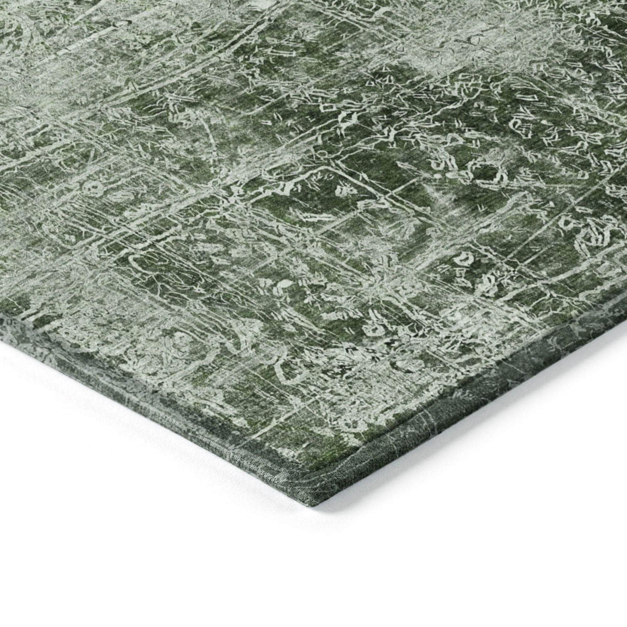 Machine Made ACN559 Emerald Green Rugs
