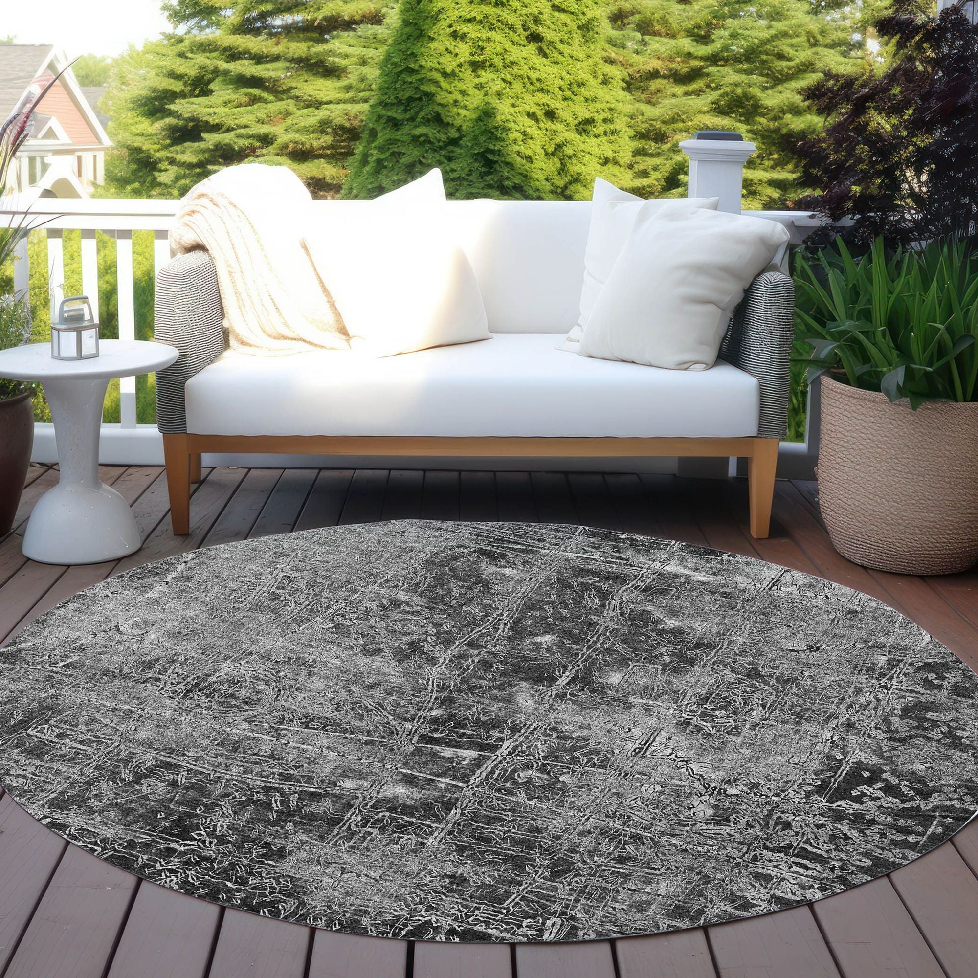 Machine Made ACN559 Gray Rugs