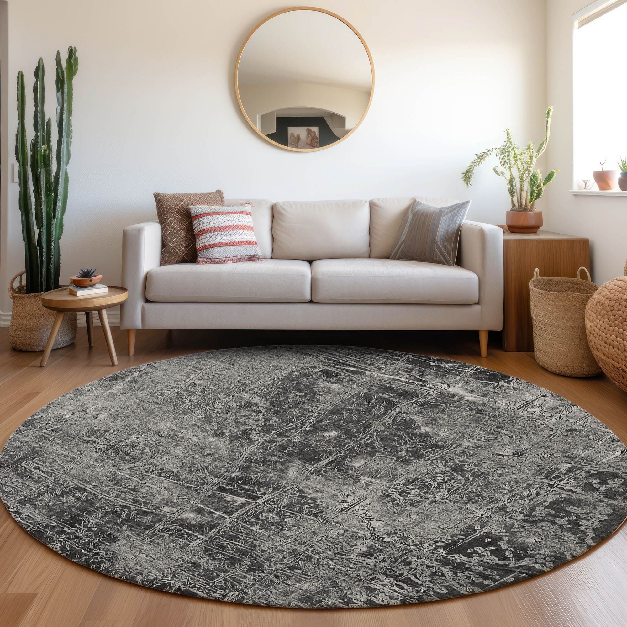 Machine Made ACN559 Gray Rugs
